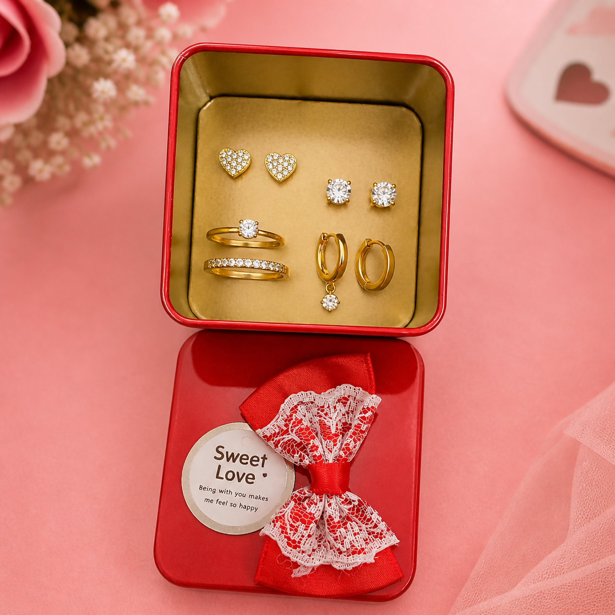 Mini Gift Box with Bow – Decorative Storage & Jewelry Box