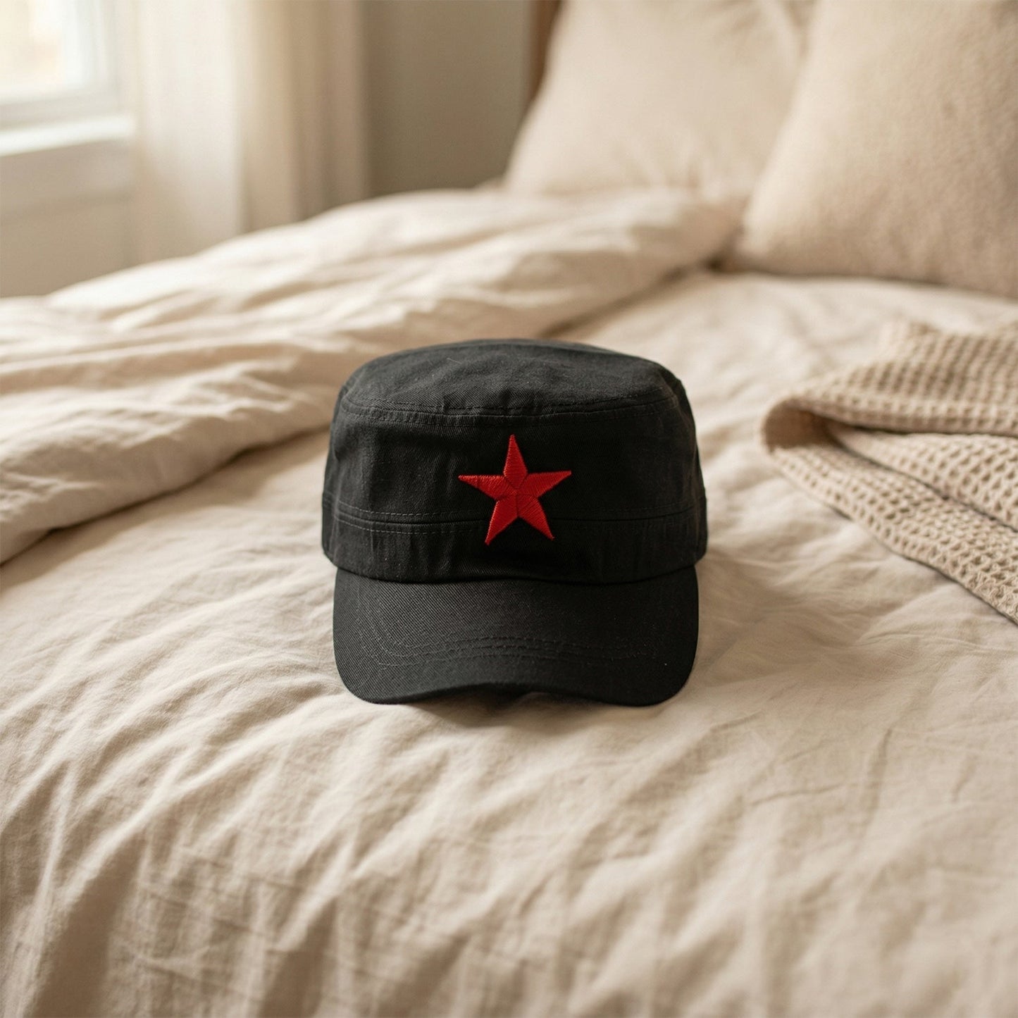 Classic Military Style Red Star Cap (1 Pc)