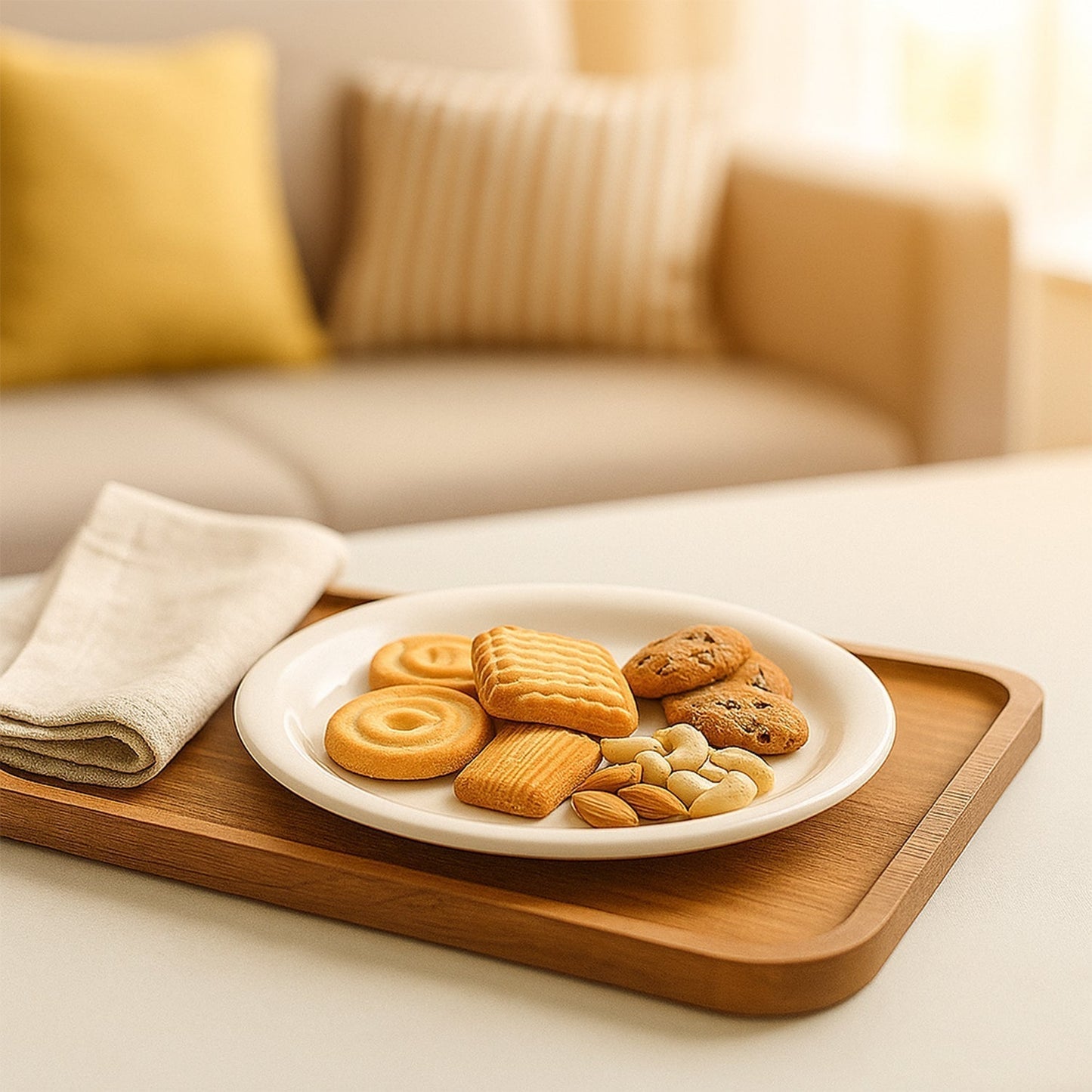Plastic Round Dinner / Serving Plate – 19 cm (1 Pc)