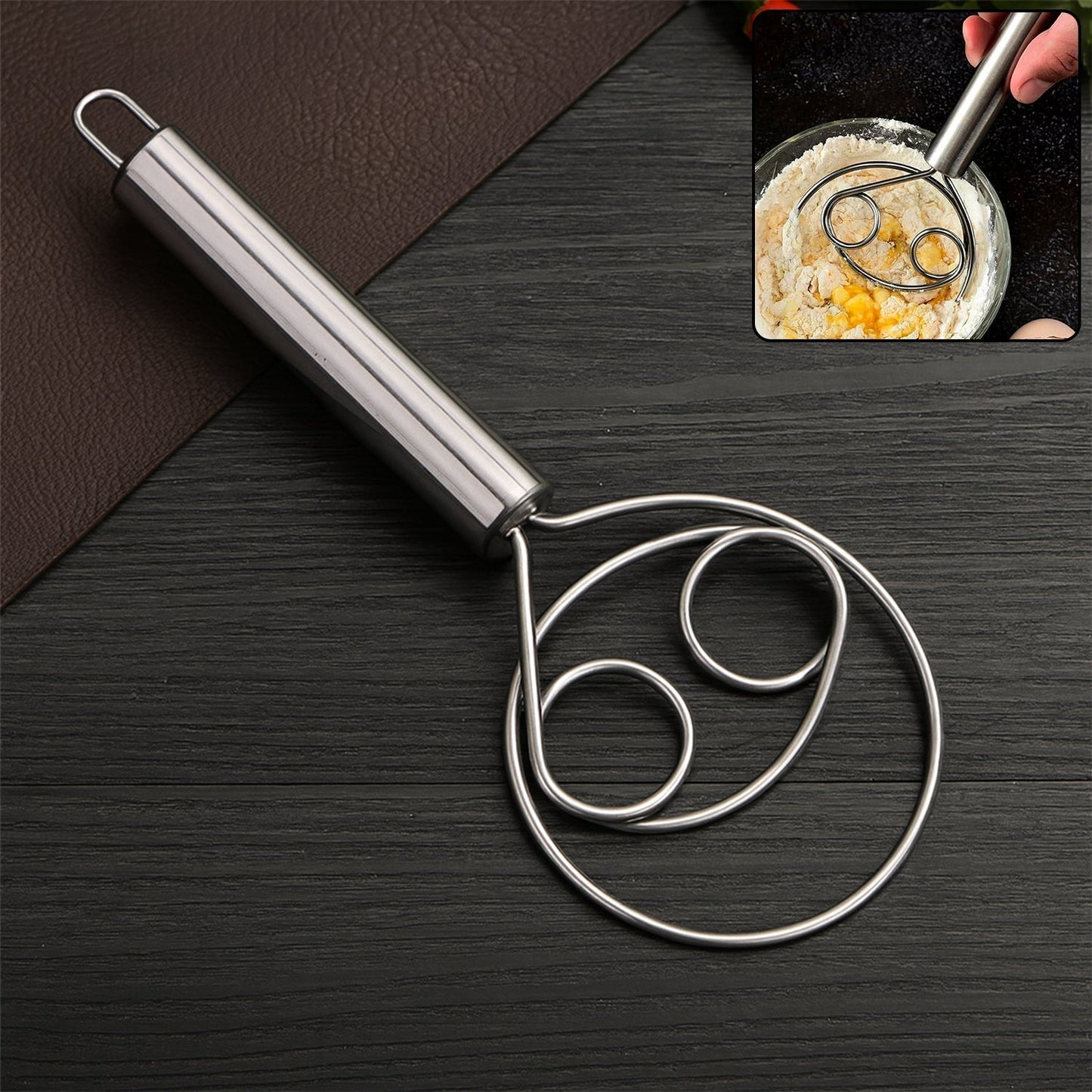 Stainless Steel Danish Dough Whisk - (1 Pc / Big)