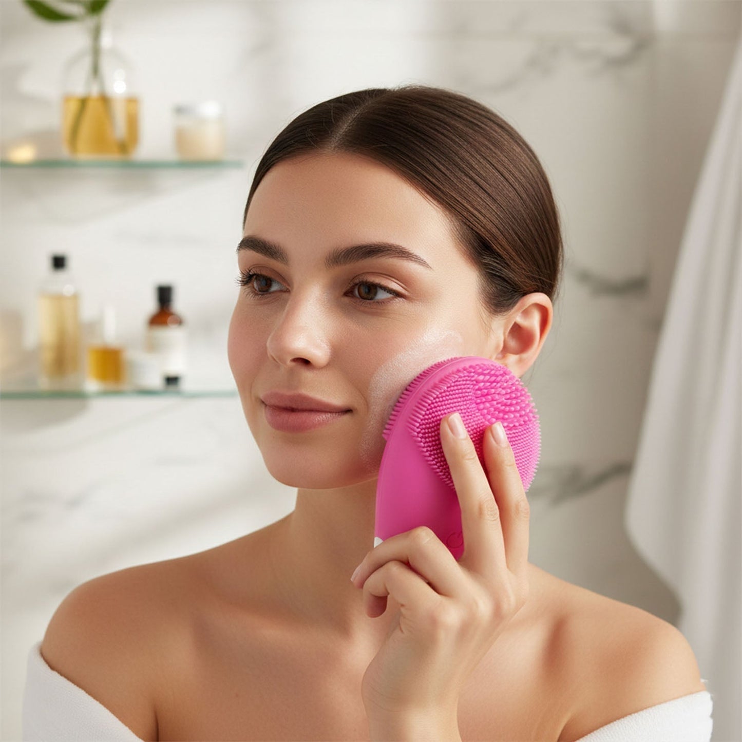 Premium Silicone Electric Facial Cleansing Brush (1 Pc)