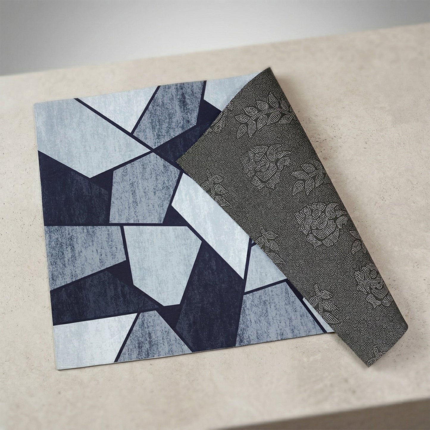 Geometric Anti Slip Door Floor Mat (1 Pc, 90x60 Cm)