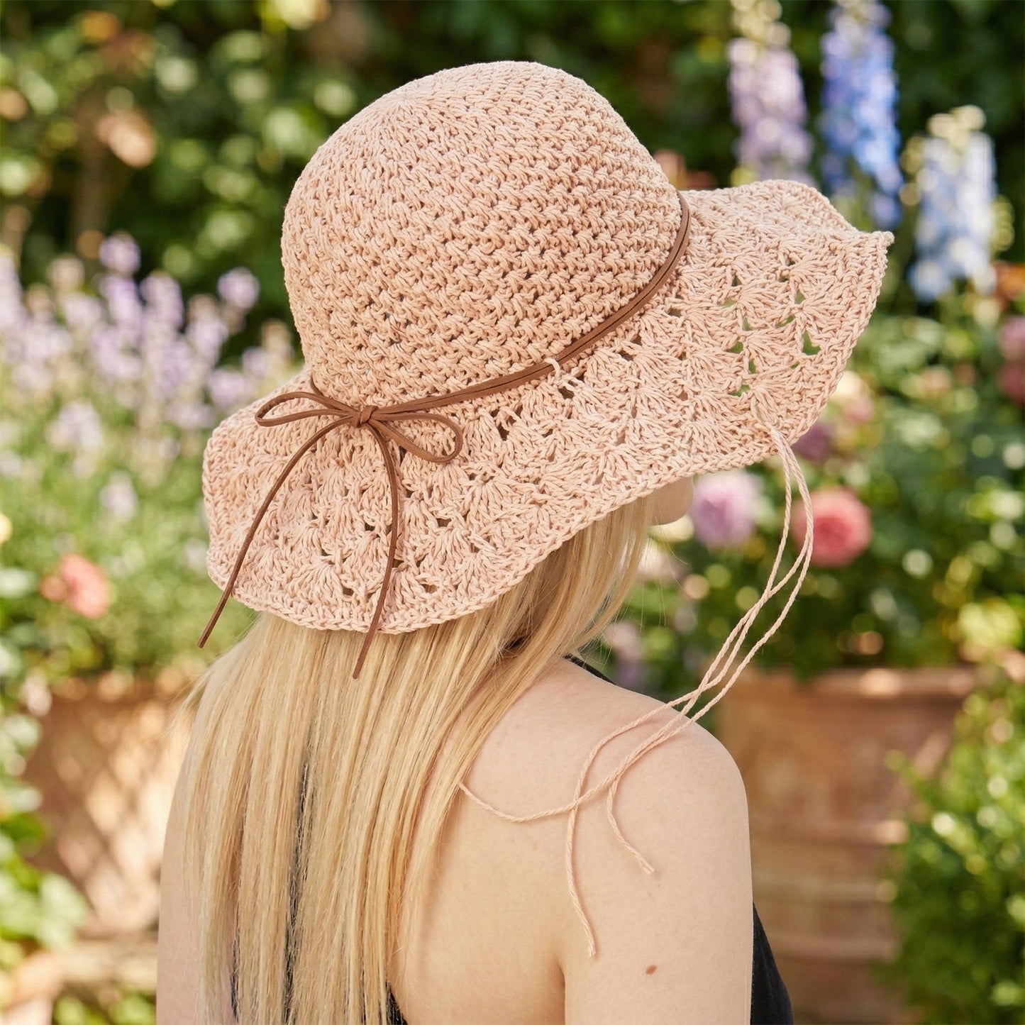 Stylish Handwoven Wide Brim Summer Sun Hat Cap (1 Pc)