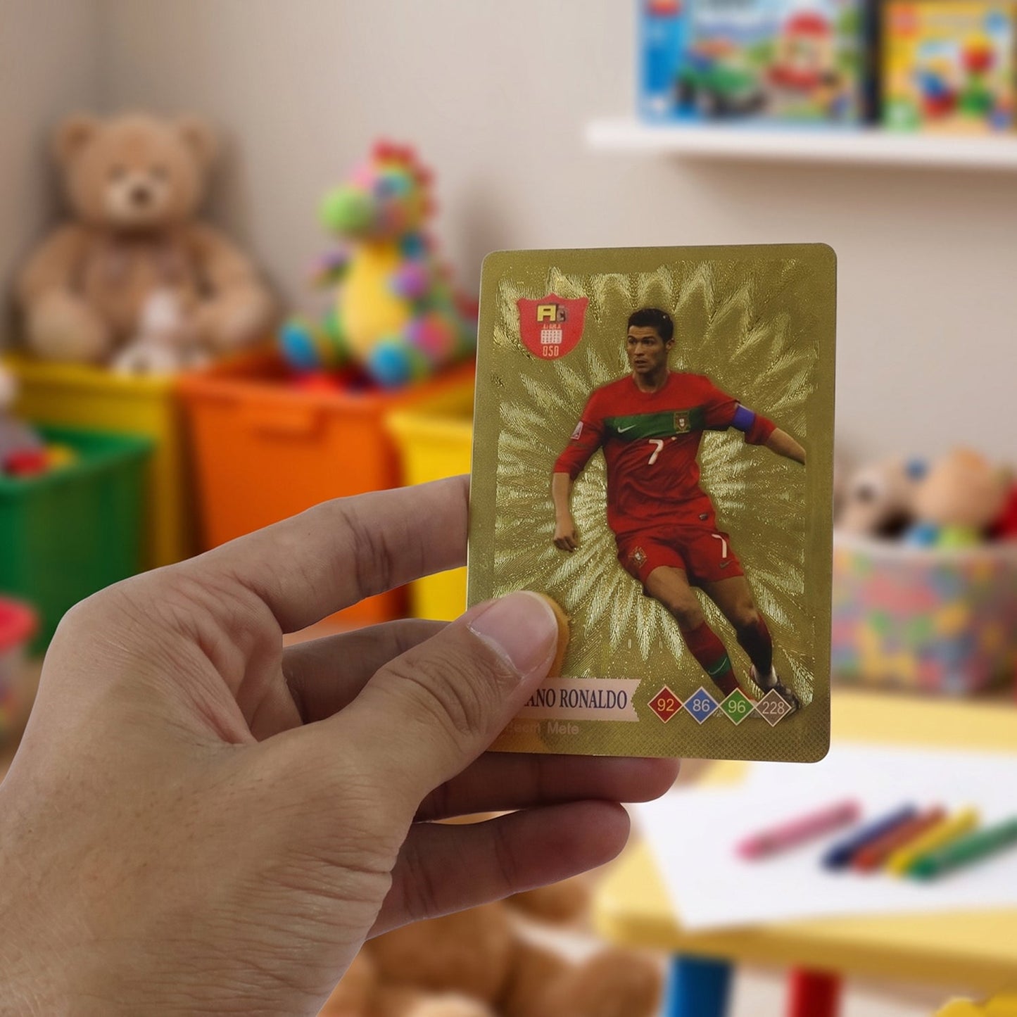 World Football Stars Card Set -Includes 1 Set of Football Player Trading Cards