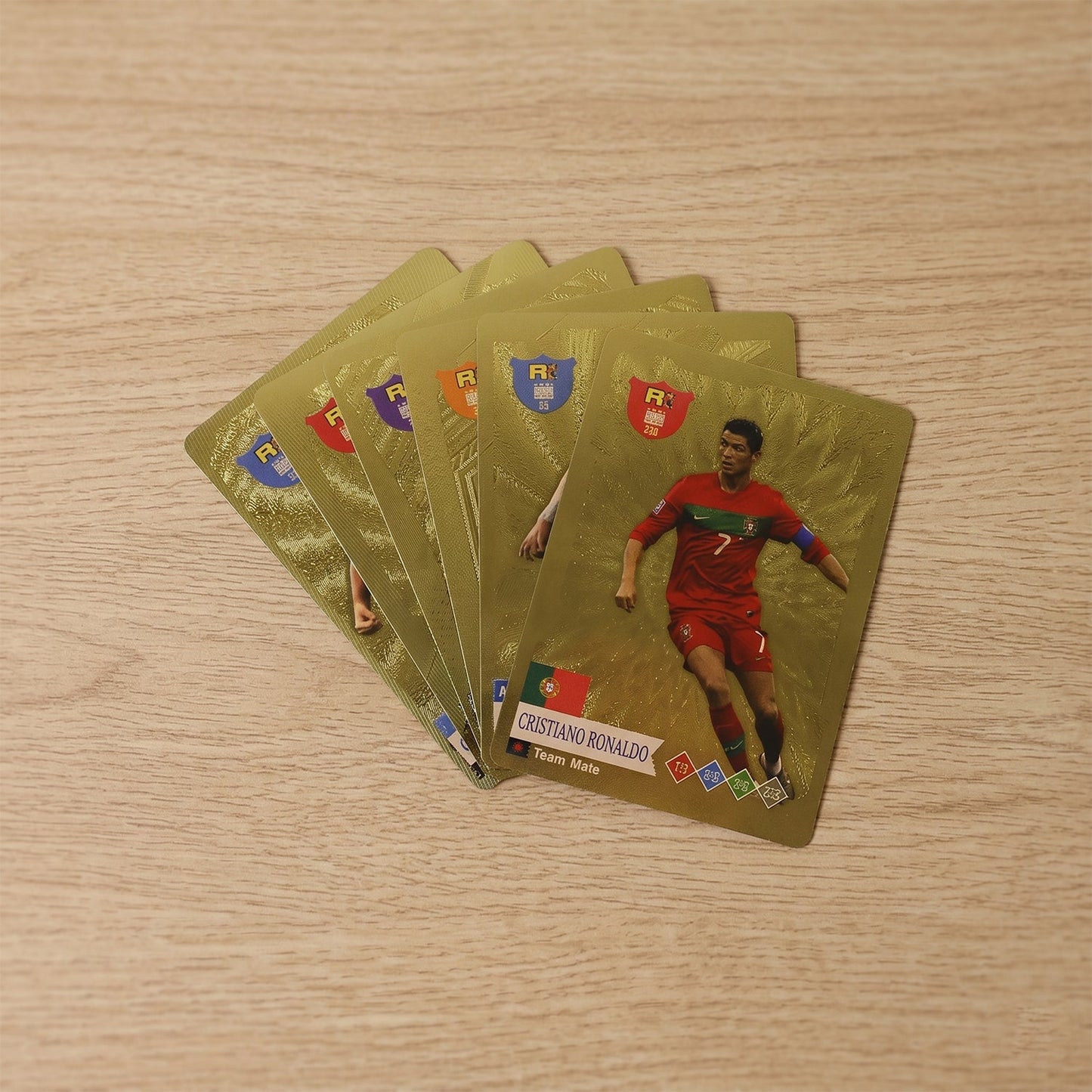 World Football Stars Card Set -Includes 1 Set of Football Player Trading Cards
