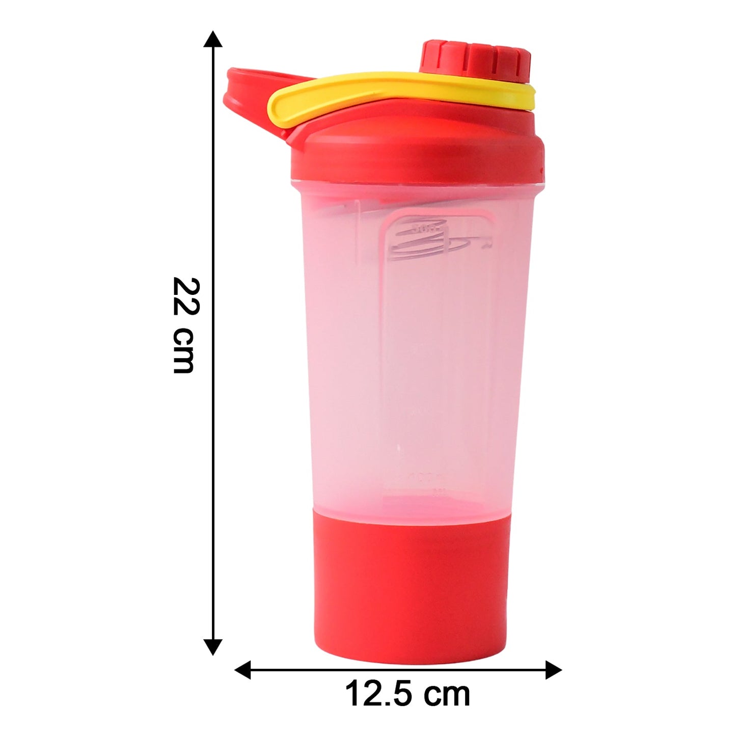 Supermom Plastic Premium Booster Gym Shaker Bottle with Mixing Ball (550ml / 1 Pc)
