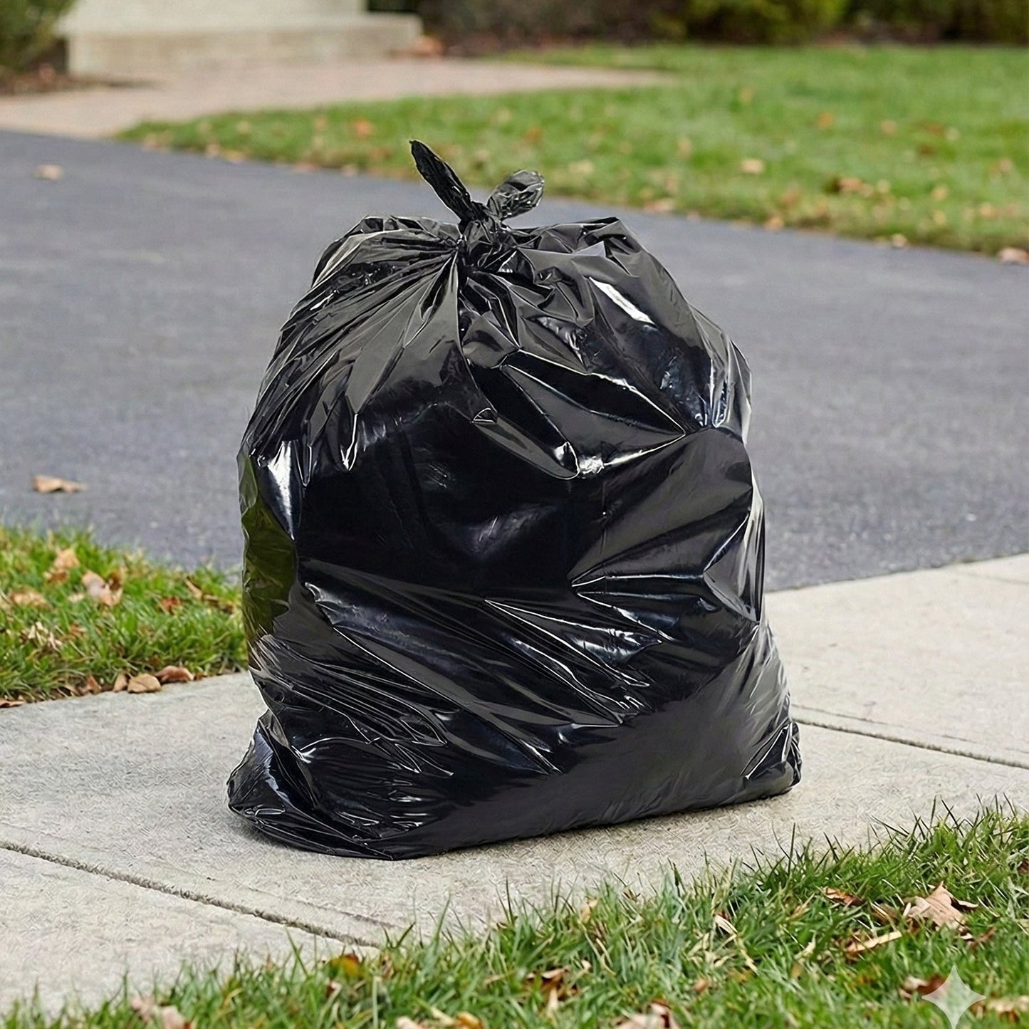 Heavy-Duty Black Garbage Bag Roll for Home & Commercial Waste Disposal (1 Roll)