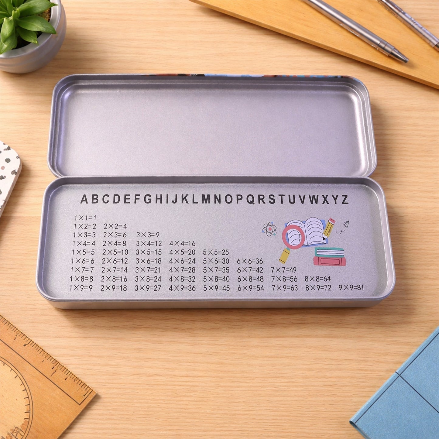 Multipurpose Printed Metal Pencil Box (1 Pc)
