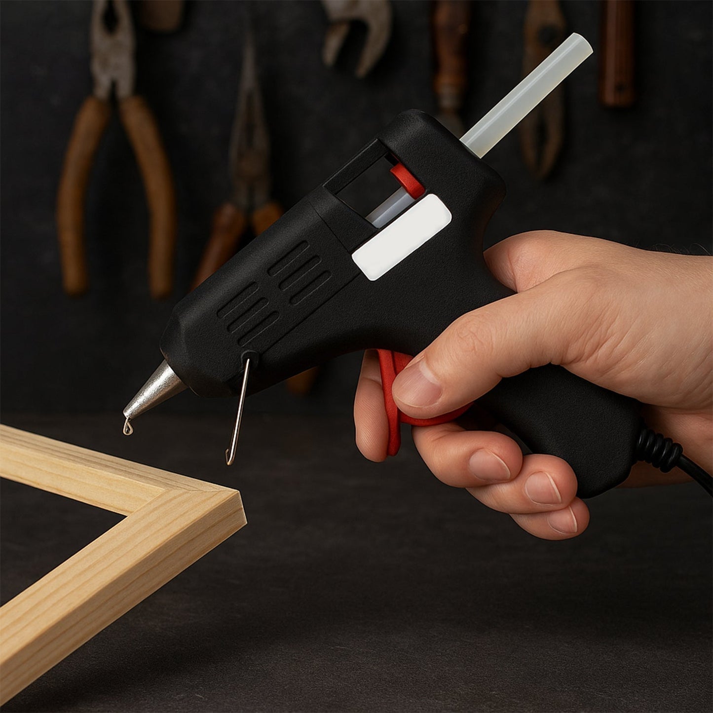 20W Hot Melt Glue Gun – Fast-Heating Craft & Repair Adhesive Applicator (1 Pc)