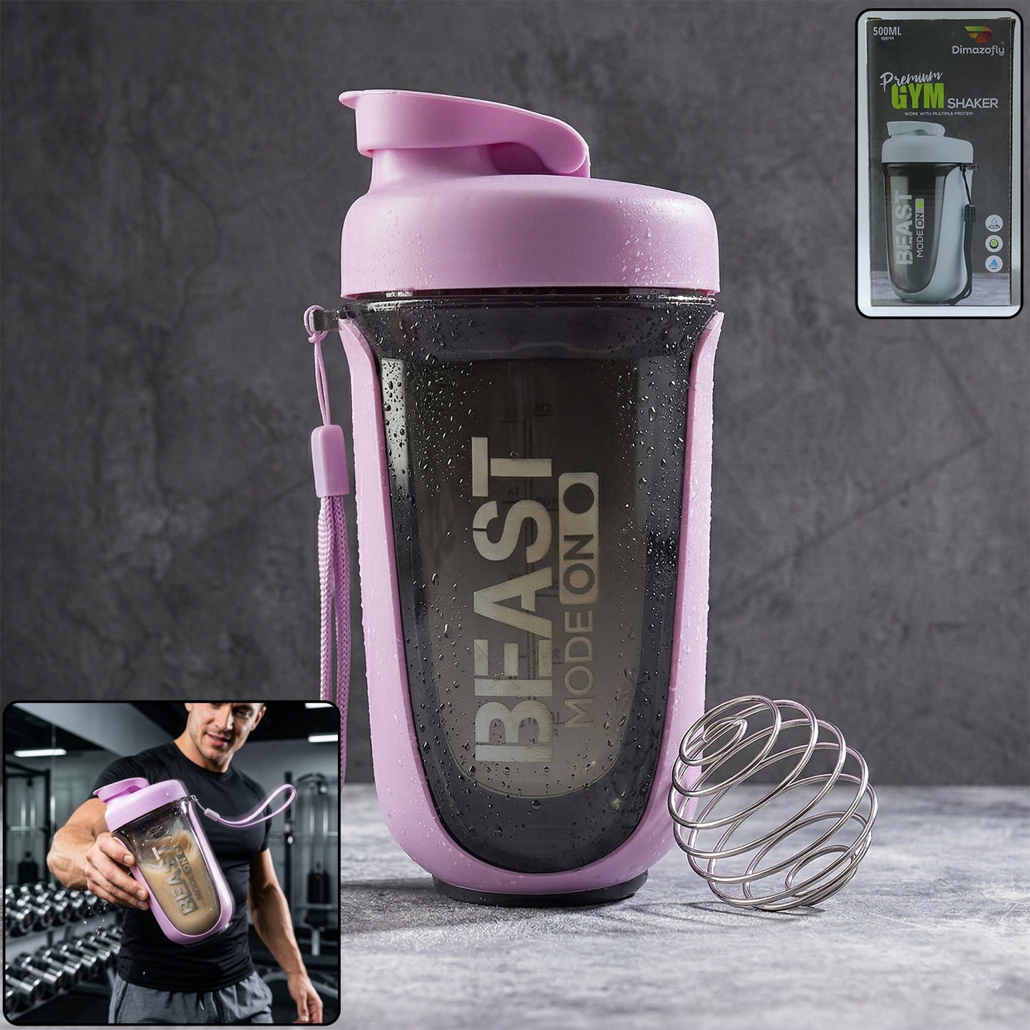 Premium Leak Proof Gym Shaker Bottle 500 ML Approx