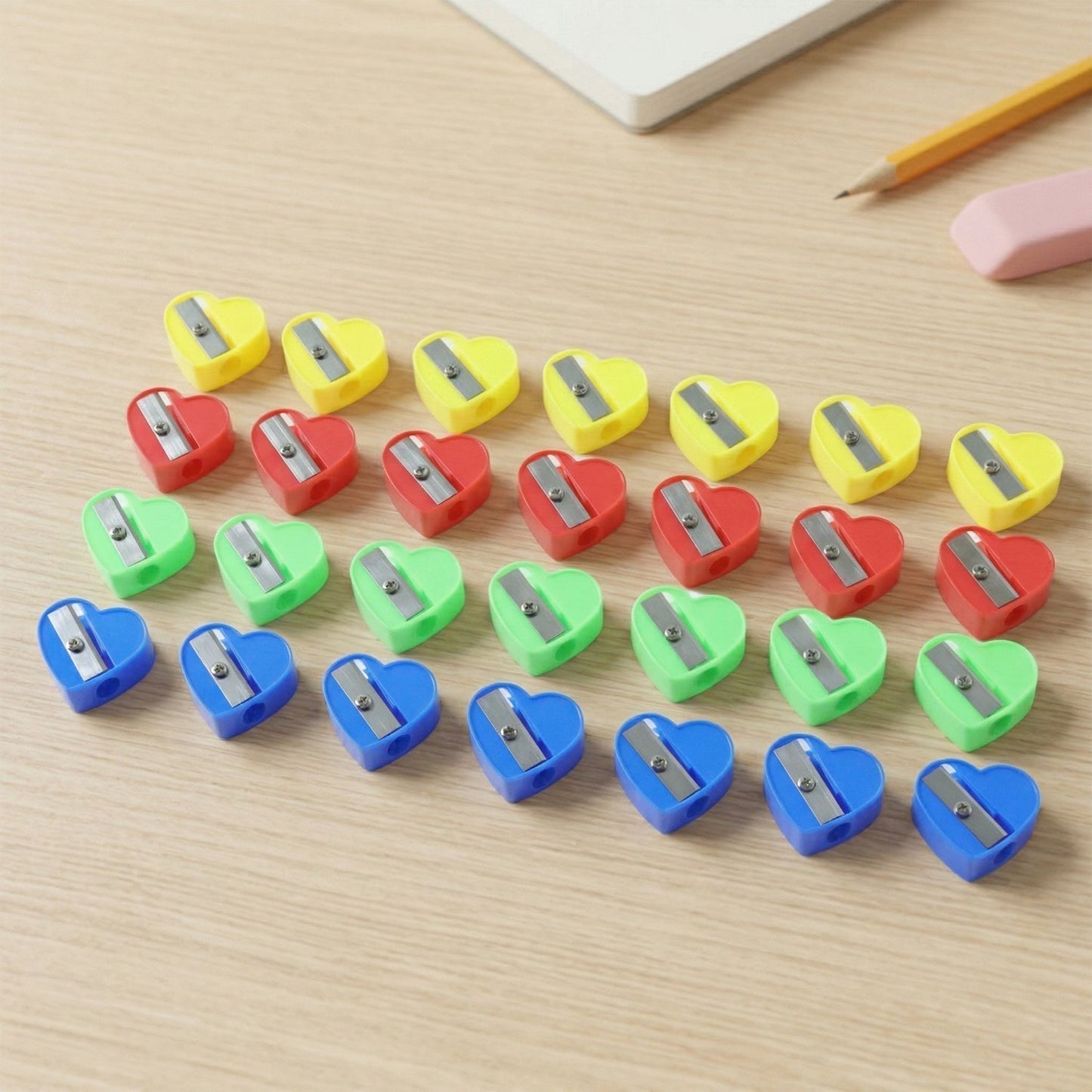 Heart Shape Pencil Sharpener (28 Pc Set)