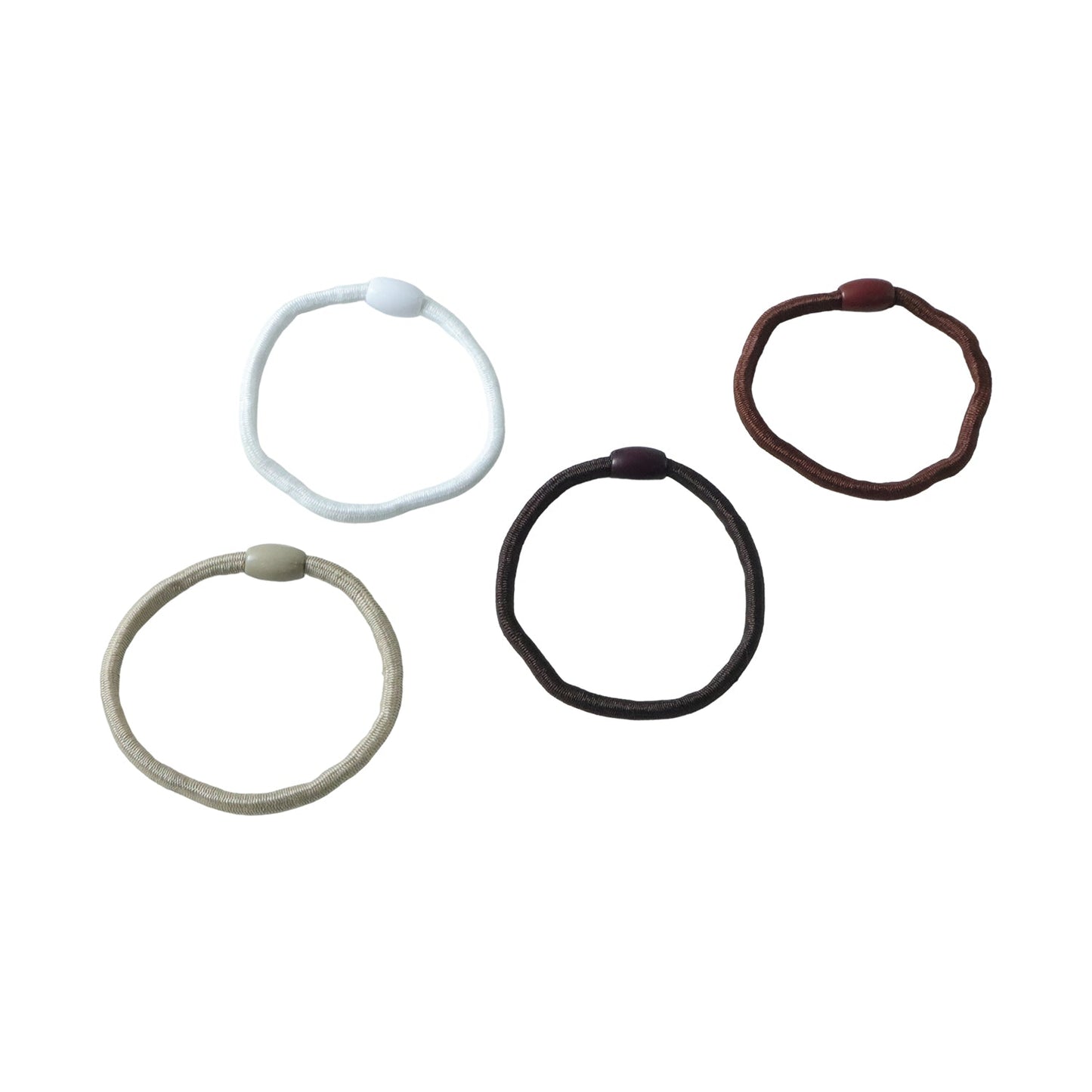 Soft Elastic Hair Rubber Bands Set (32 Pc Mix Color)