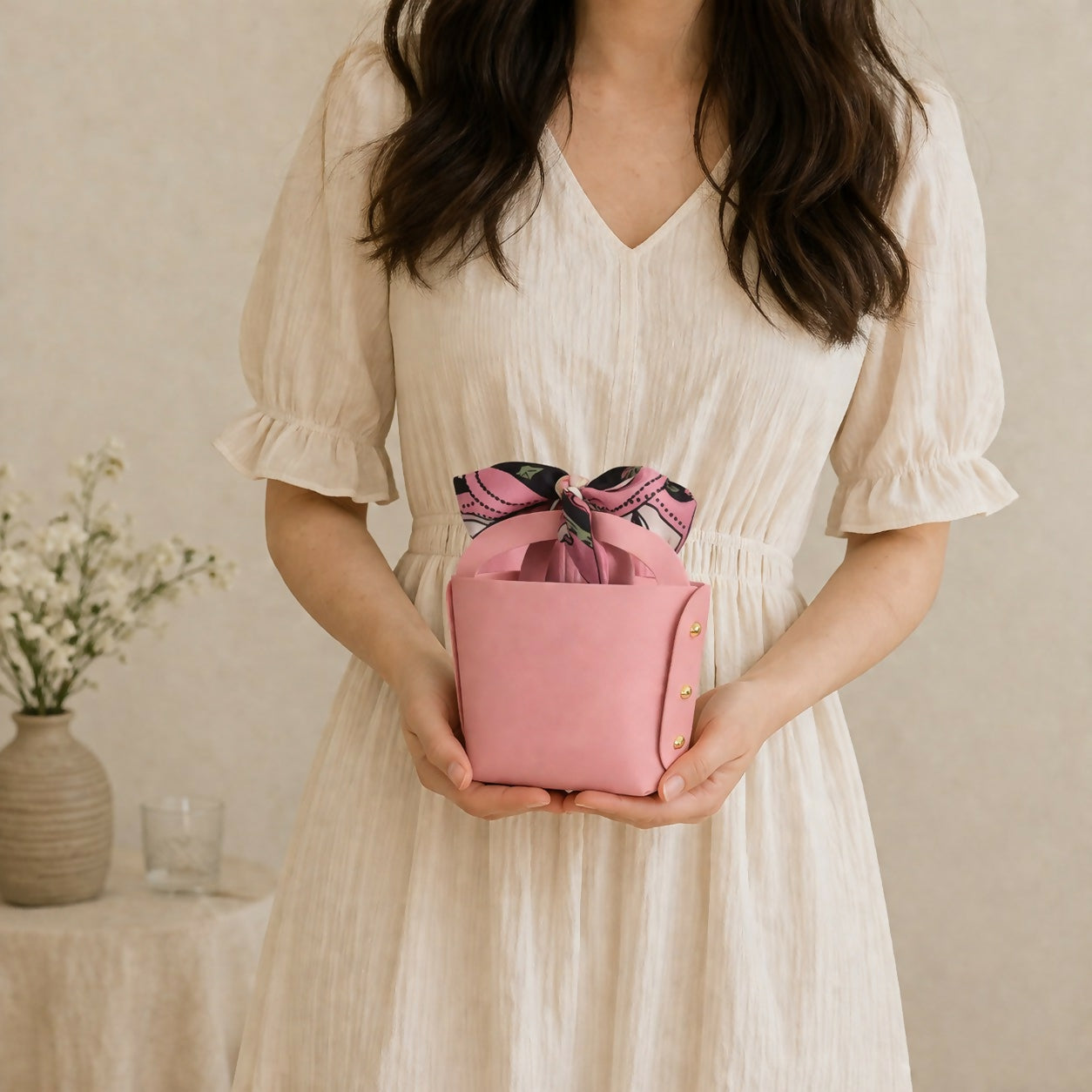 Pink Mini Handbag with Bow Small Cute Carry Purse for Kids