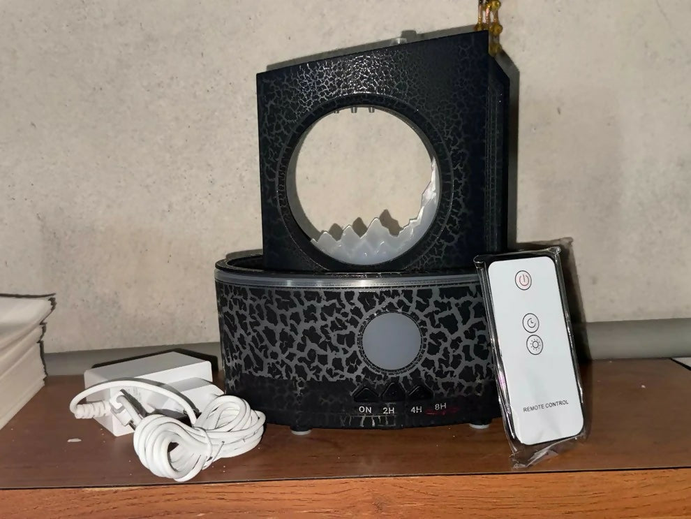 Flame Effect Aroma Diffuser with Remote LED Humidifier