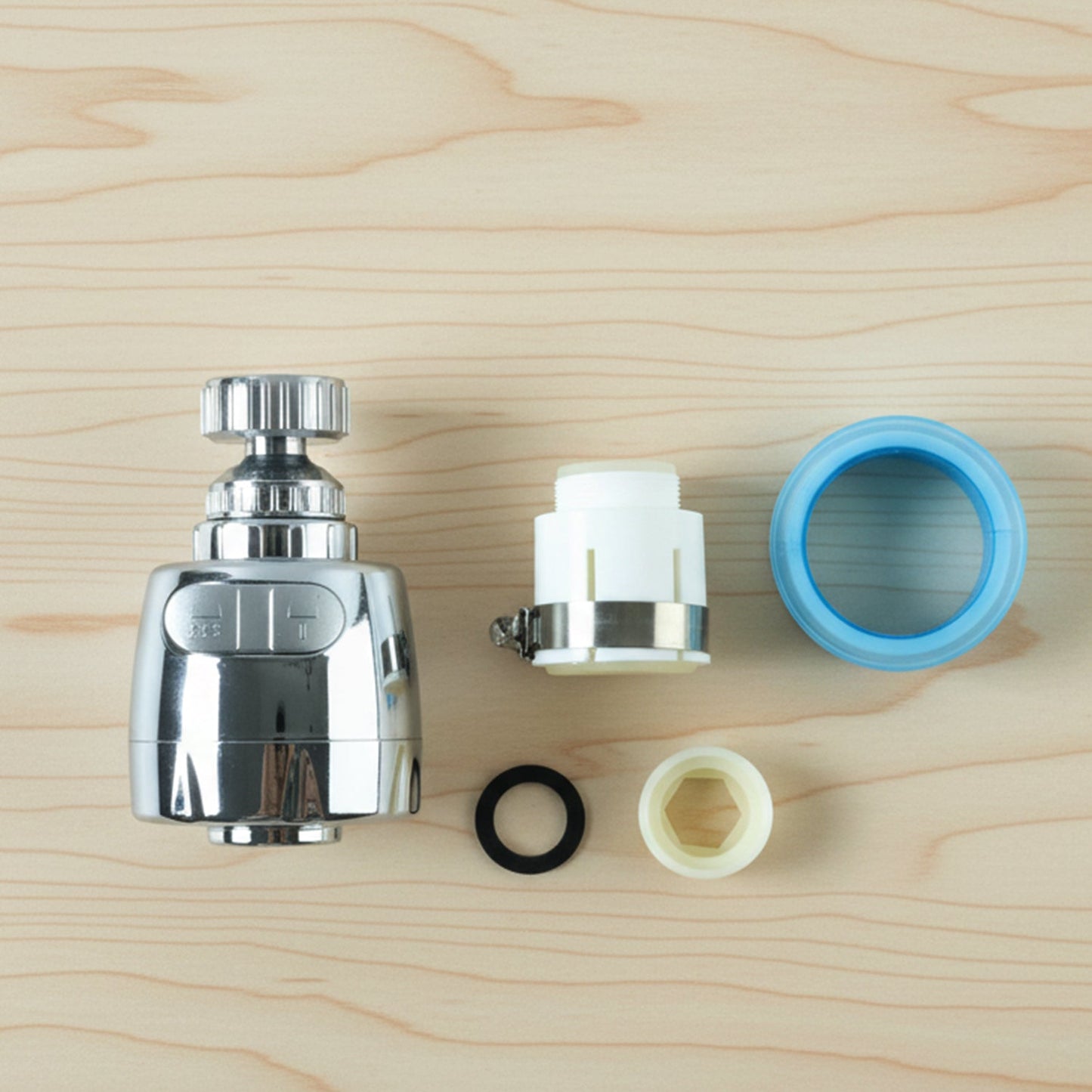 360 Degree Rotating Faucet Water Saving Tap Aerator (1 Set)