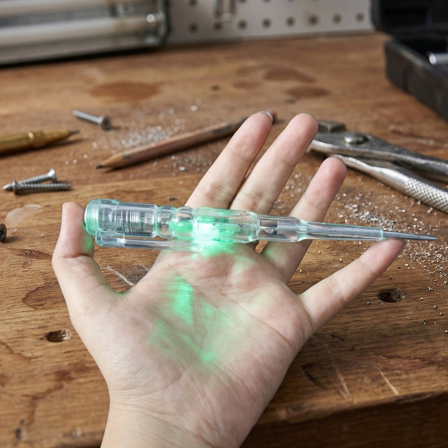 Electrical Detector Slotted Screwdriver With Small Batteries (1 Pc)