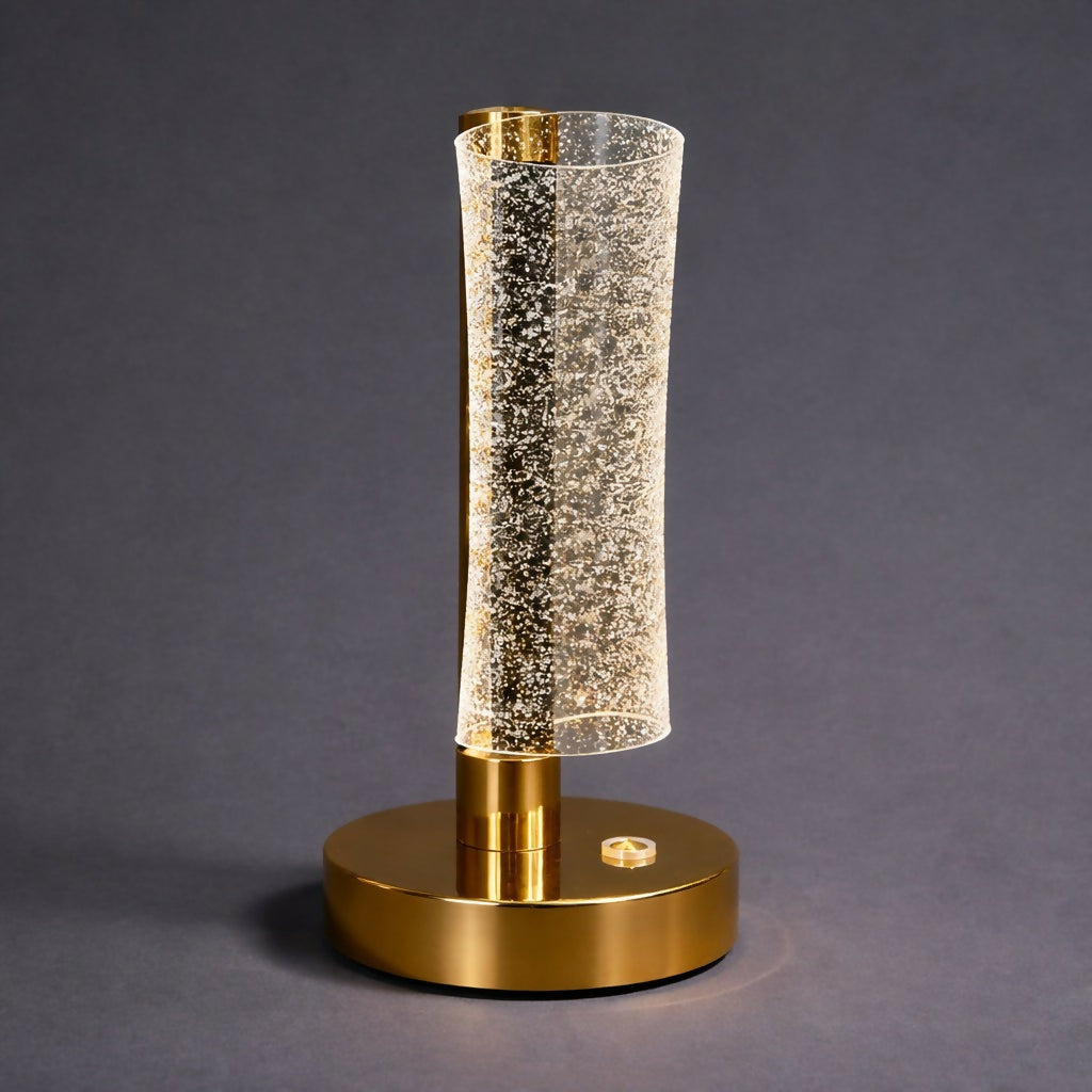Modern Crystal Table Lamp with Warm Light for Bedroom & Living Room