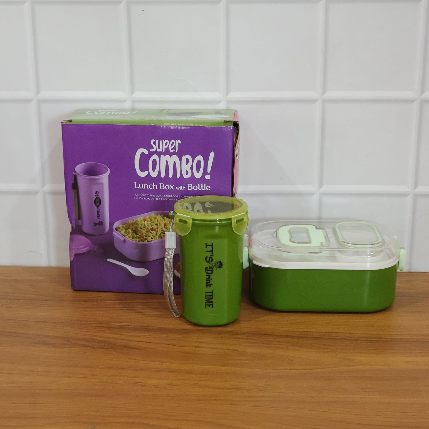 Multi-Functional 1 Set Leakproof Lunch Box with Cutlery & Tumbler