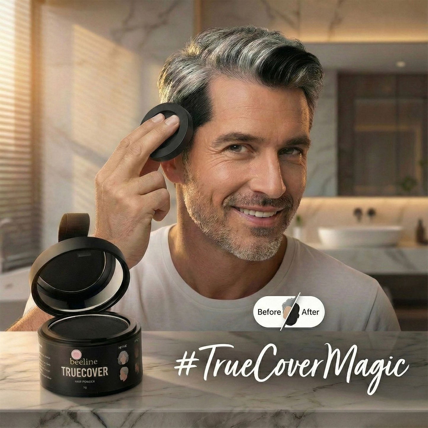 Magic Hairline Color Powder (1 Pc, 4 Black Color)