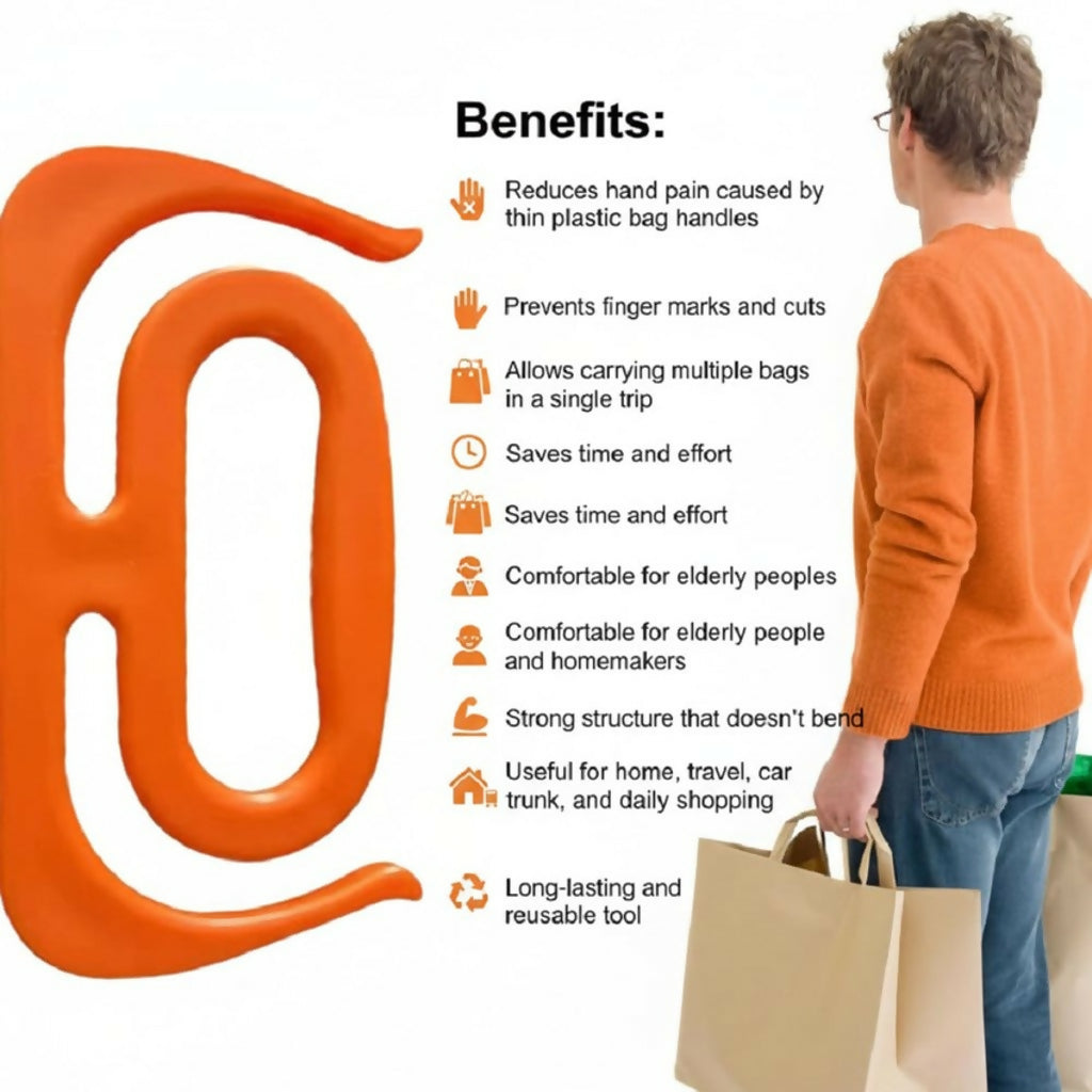 Heavy Duty Grocery Bag Carry Handle Grip Holder (Pack of 1)