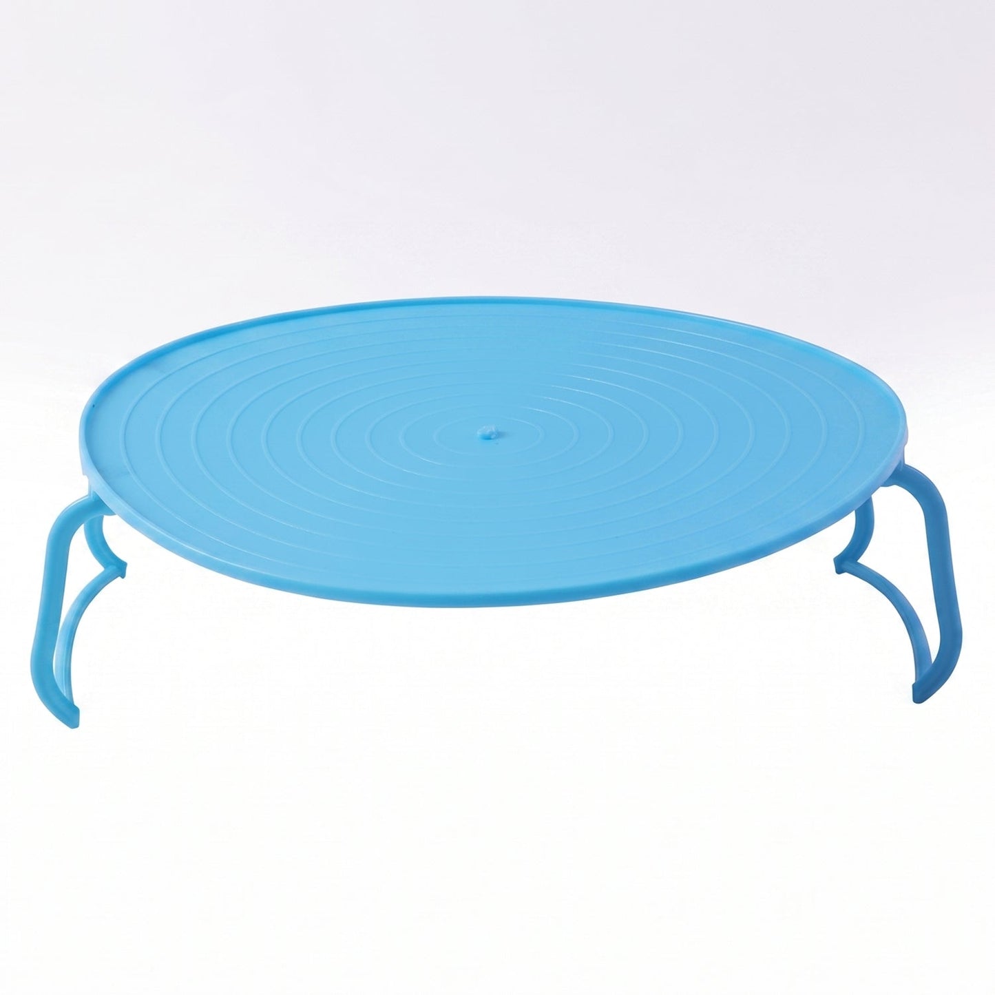 Decorative Non-Slip Plastic Serving Tray with Stand (1 Pc)