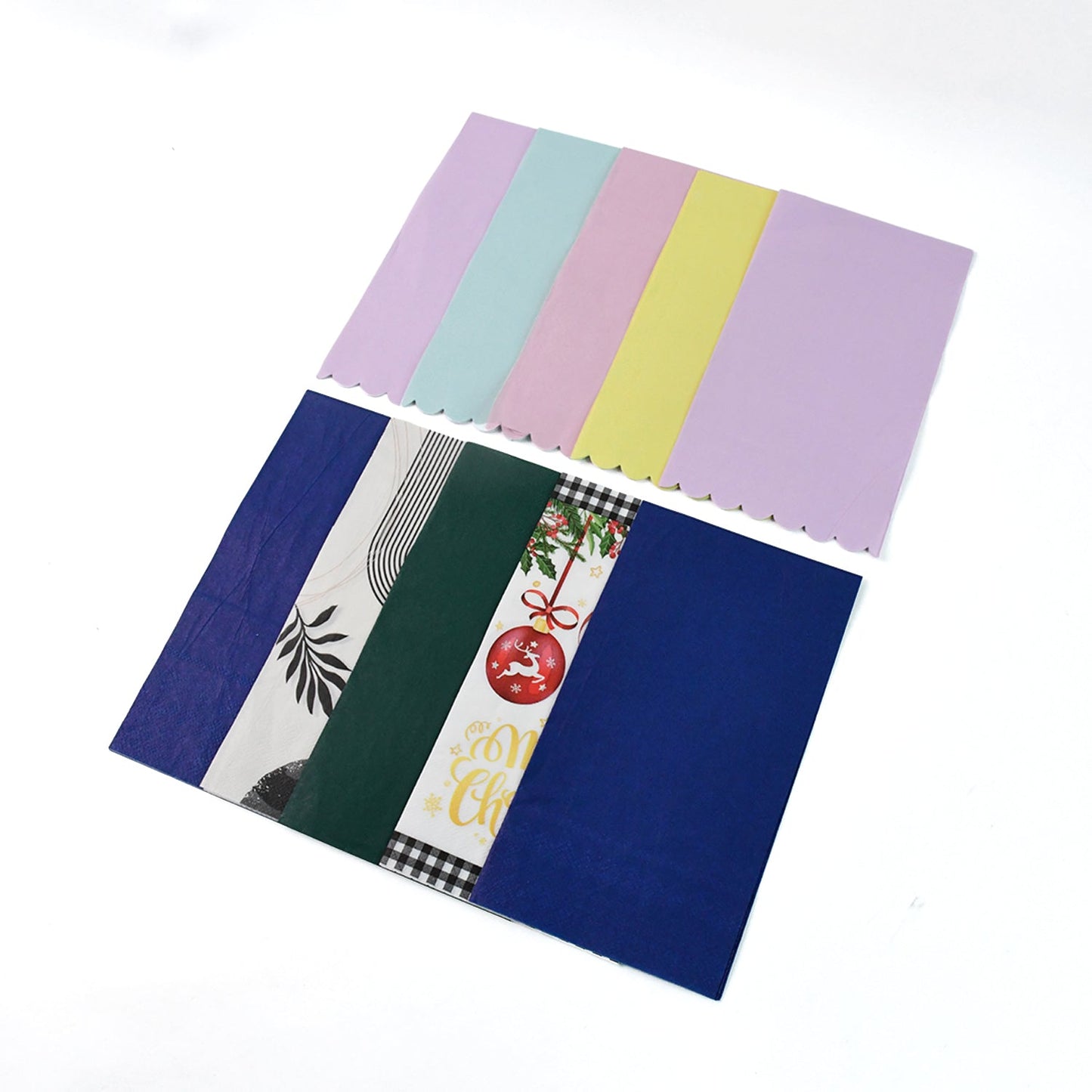 Multi-Color & Printed Disposable Food Wrapping Paper Set (20 Pc)