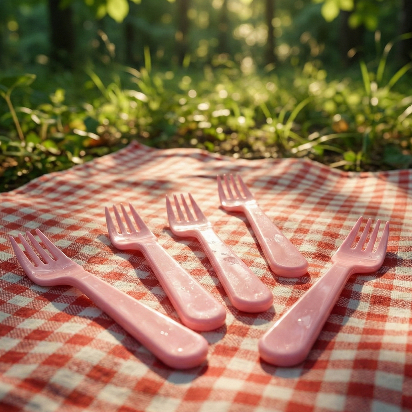 Plastic Fork Spoon, Baby Fork Spoon Dessert Spoon (5pc set)