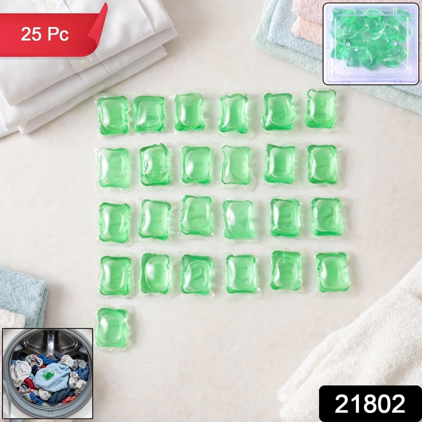 Concentrated Liquid Laundry Detergent Pods (25 Pc)