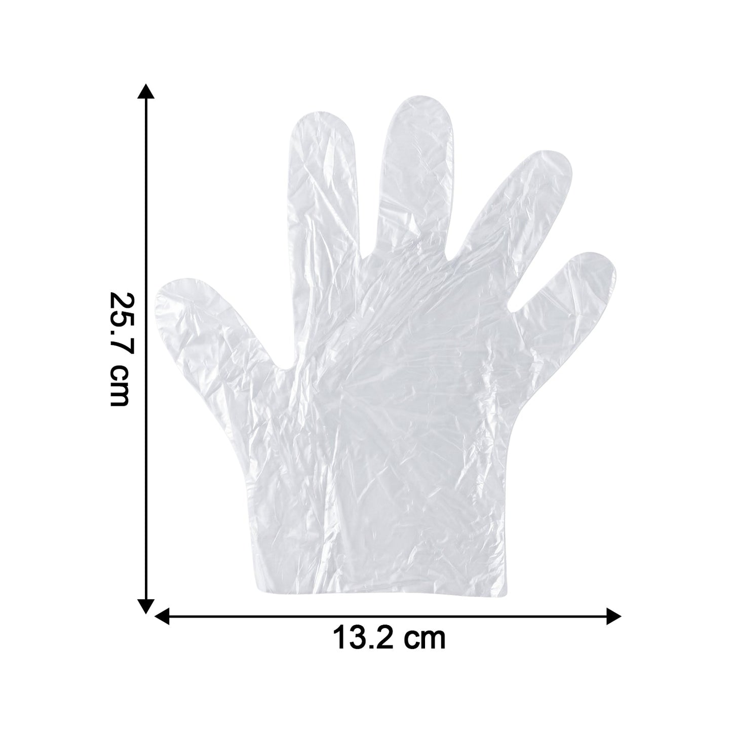 Disposable Clear Plastic Gloves (100 Pc, Medium)