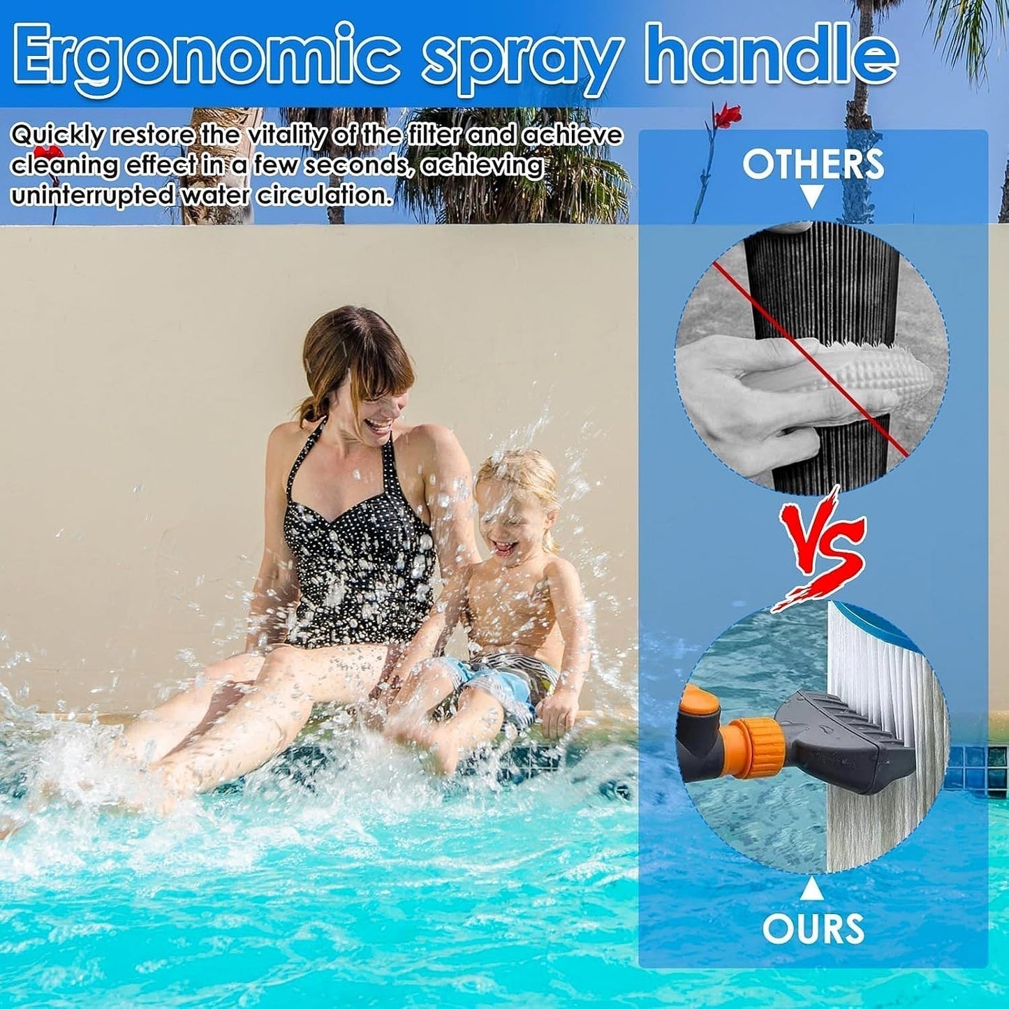 High-Pressure Pool Filter Cartridge Cleaner Nozzle (1 Pc)