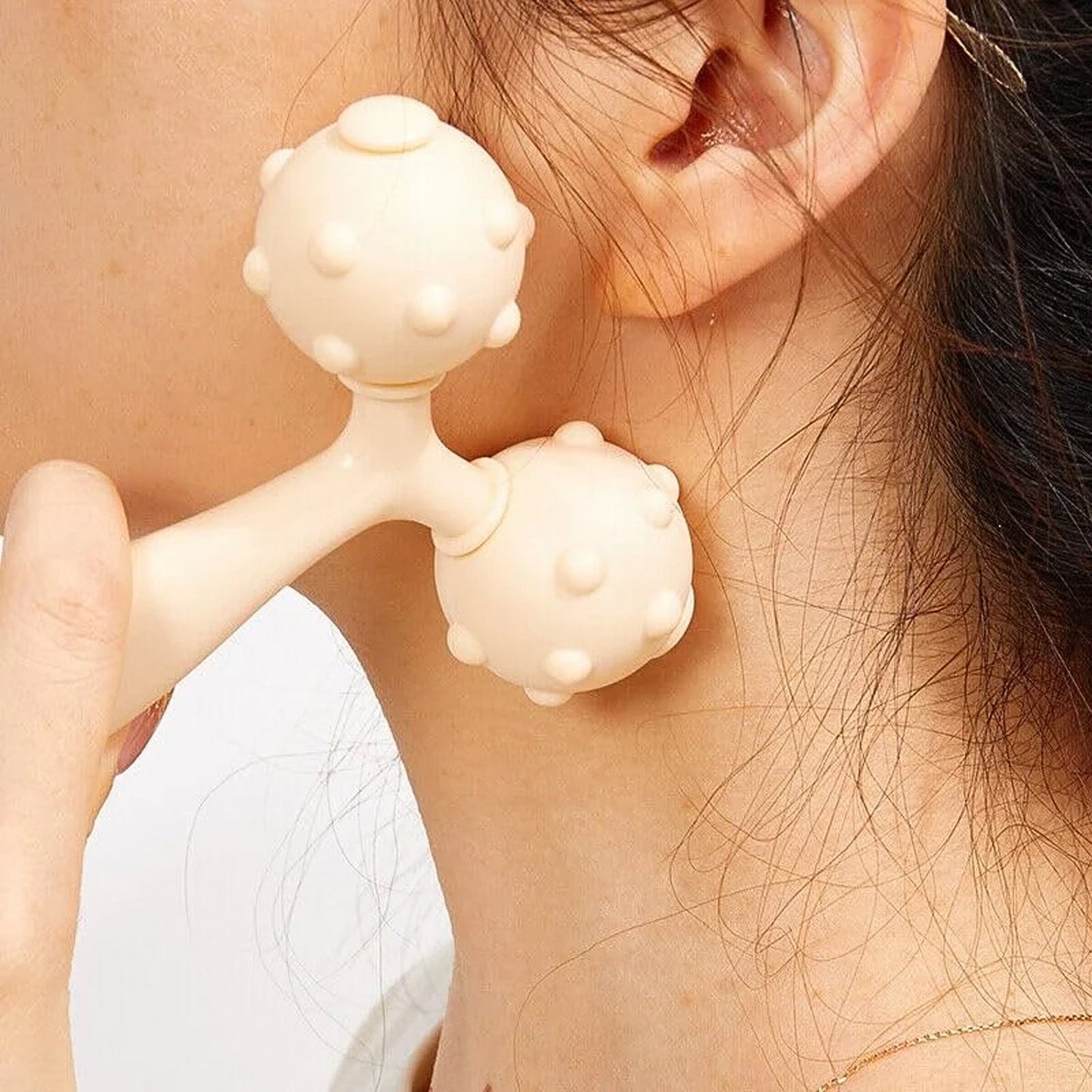 Dual Ball Facial and Body Massage Roller - 1 Pc