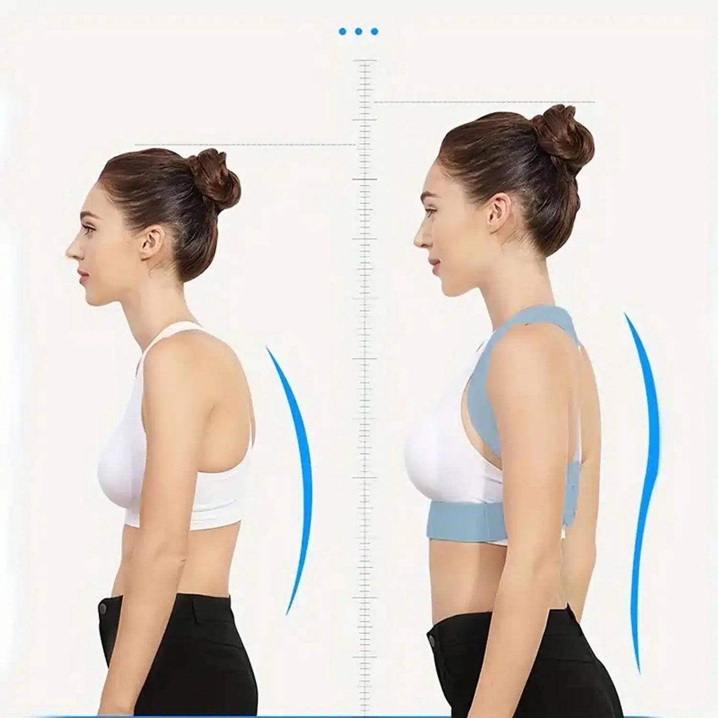 Blue Small Posture Corrector Support Belt for Home Workout