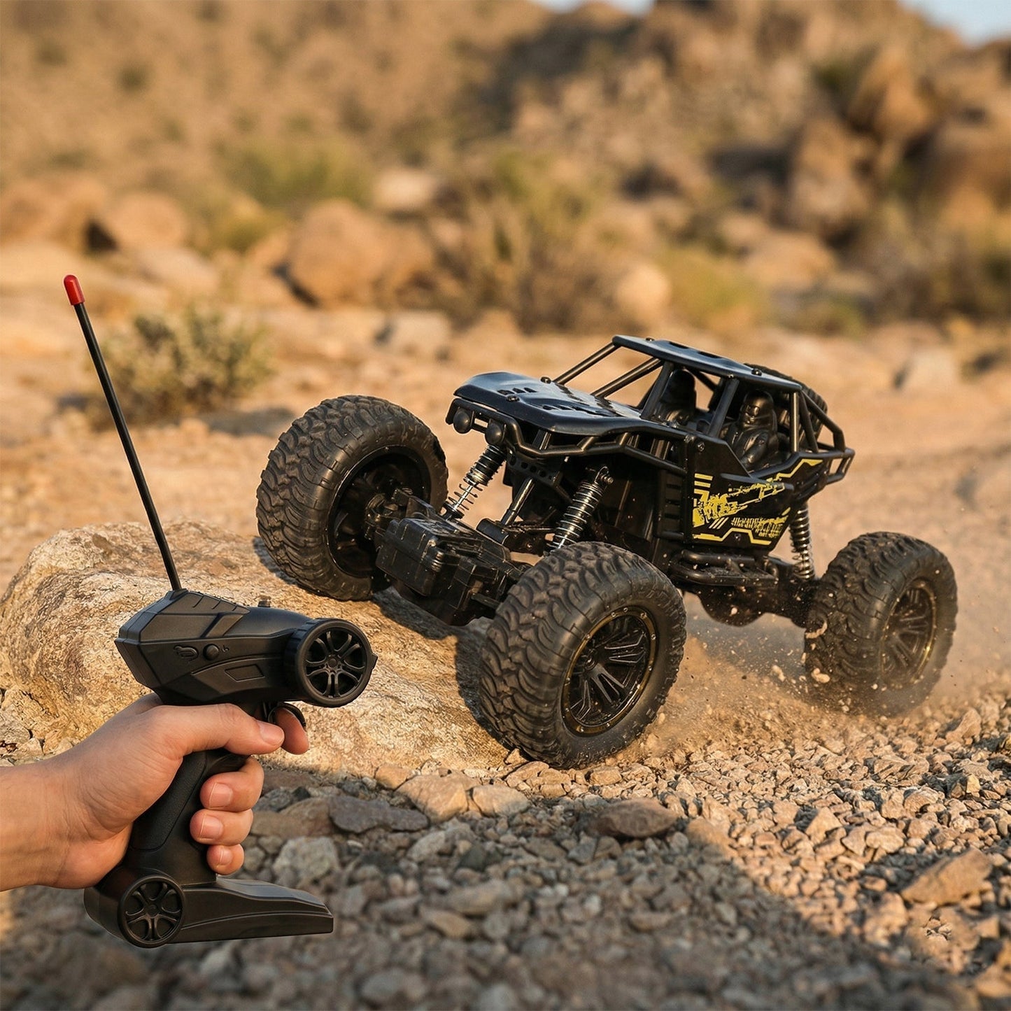 Rock Crawler Monster RC Truck All Terrain Stunt Racing Car Rechargeable Indoor Outdoor Toy Car