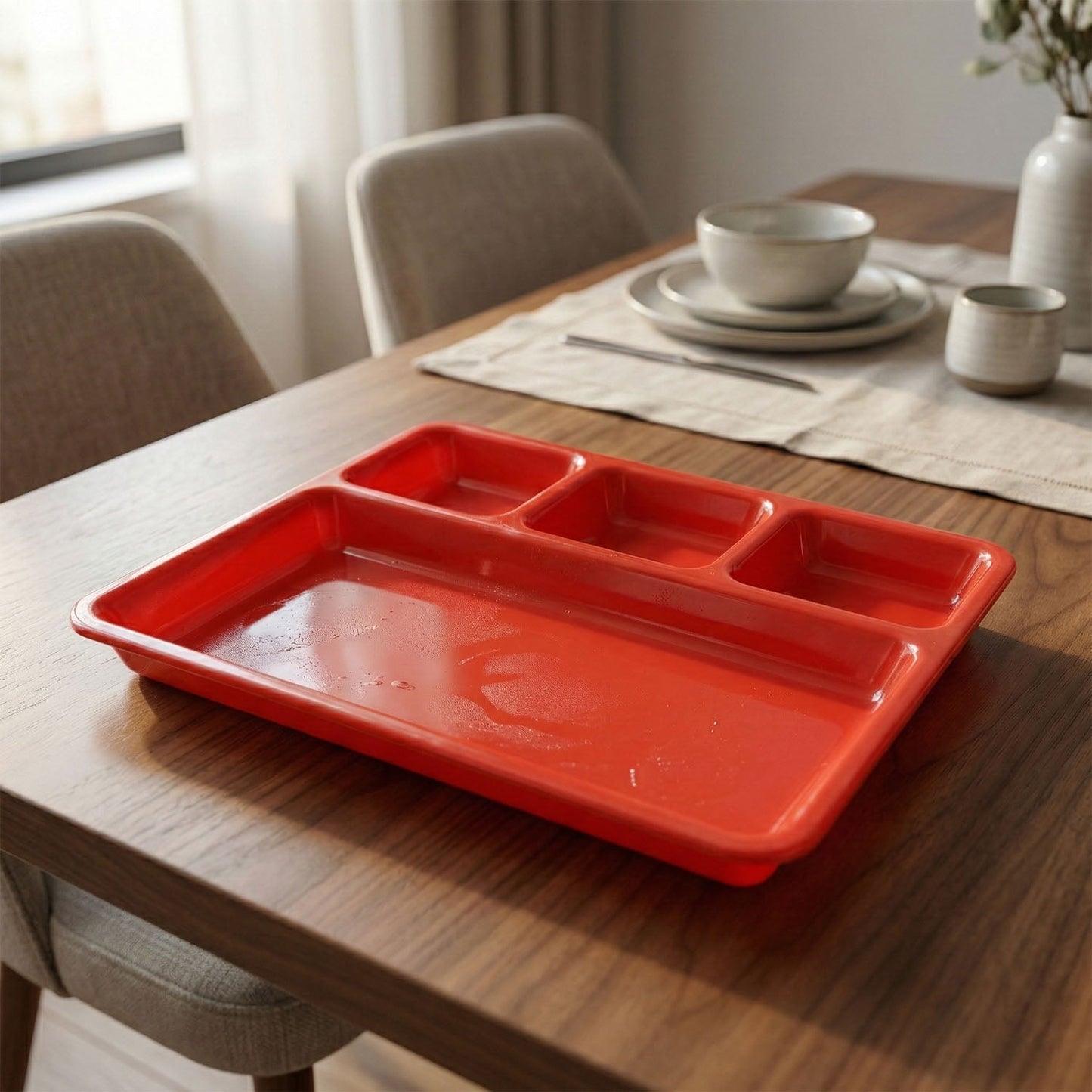 32 ? 25 Cm Multipurpose Compartment Serving Tray (1 Pc)