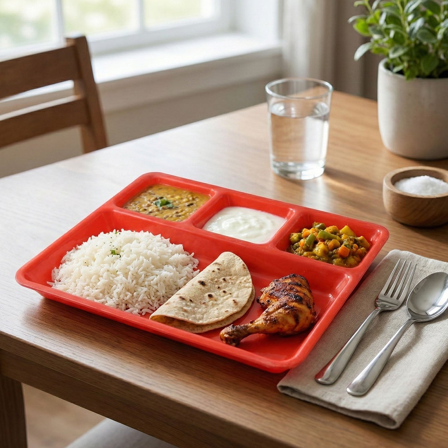 32 ? 25 Cm Multipurpose Compartment Serving Tray (1 Pc)