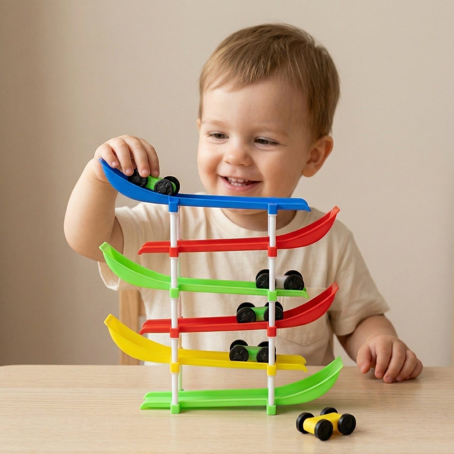 Kids Multi-Level Car Racing Track Toy Set 1 Set