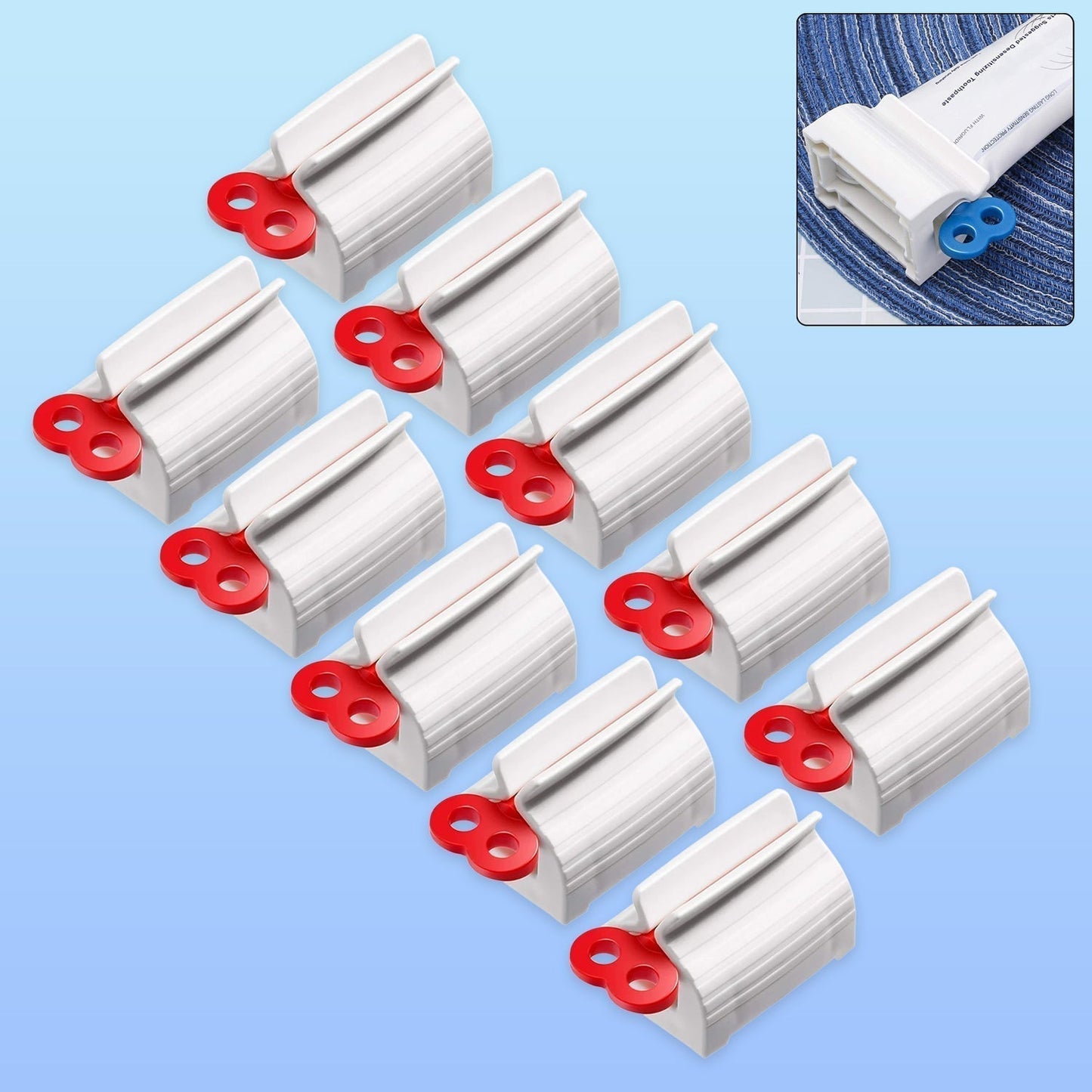 Premium Plastic Tube Squeezer Dispenser Set (10 Pc)