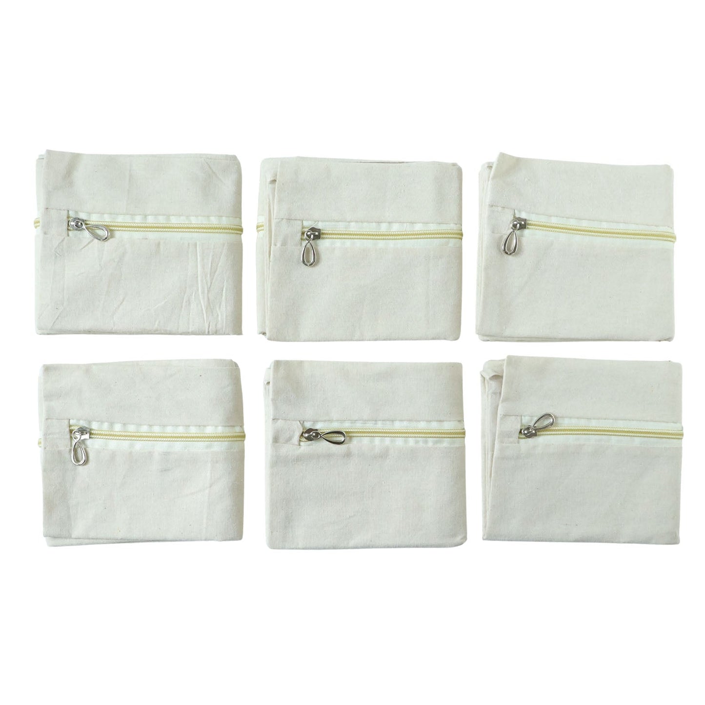 Zip Closure Saree Storage Bag (14.5x16.5 cm, Pack of 6)