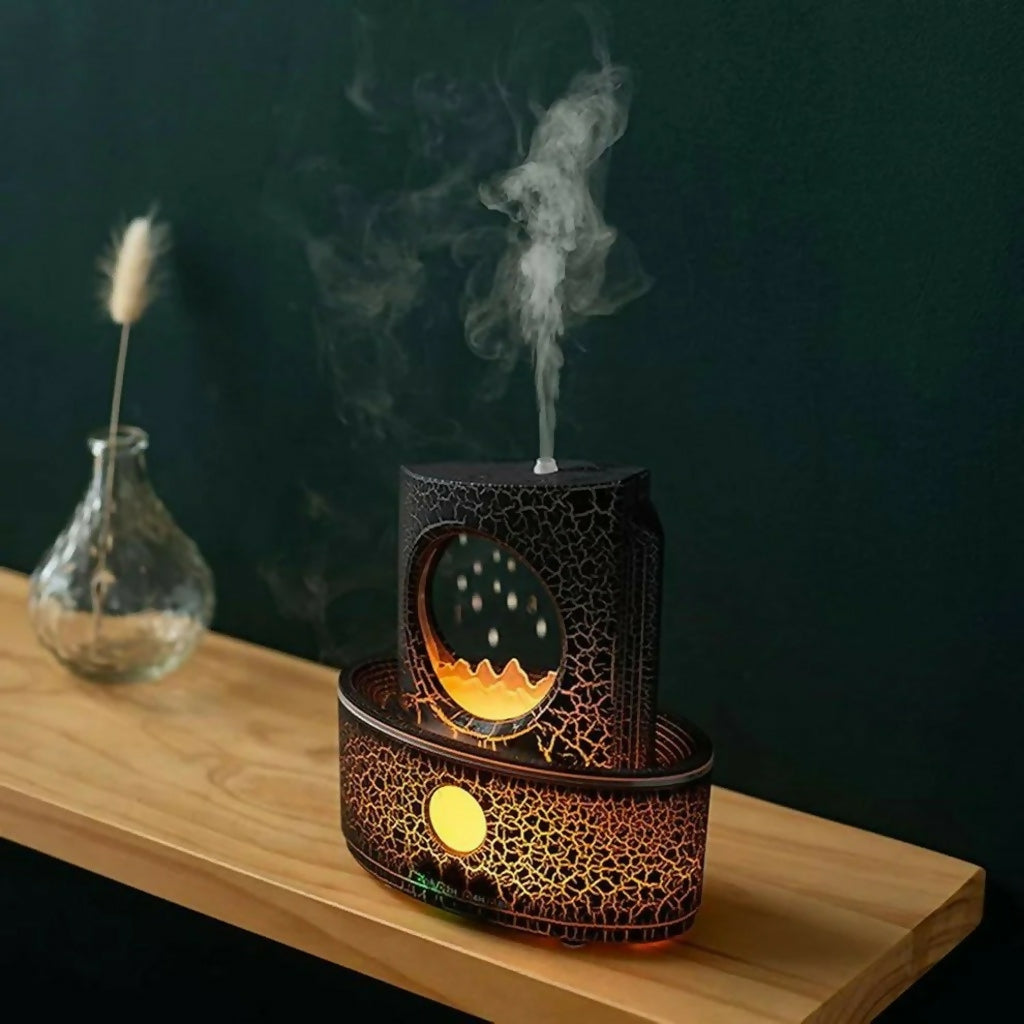 Flame Effect Aroma Diffuser with Remote LED Humidifier