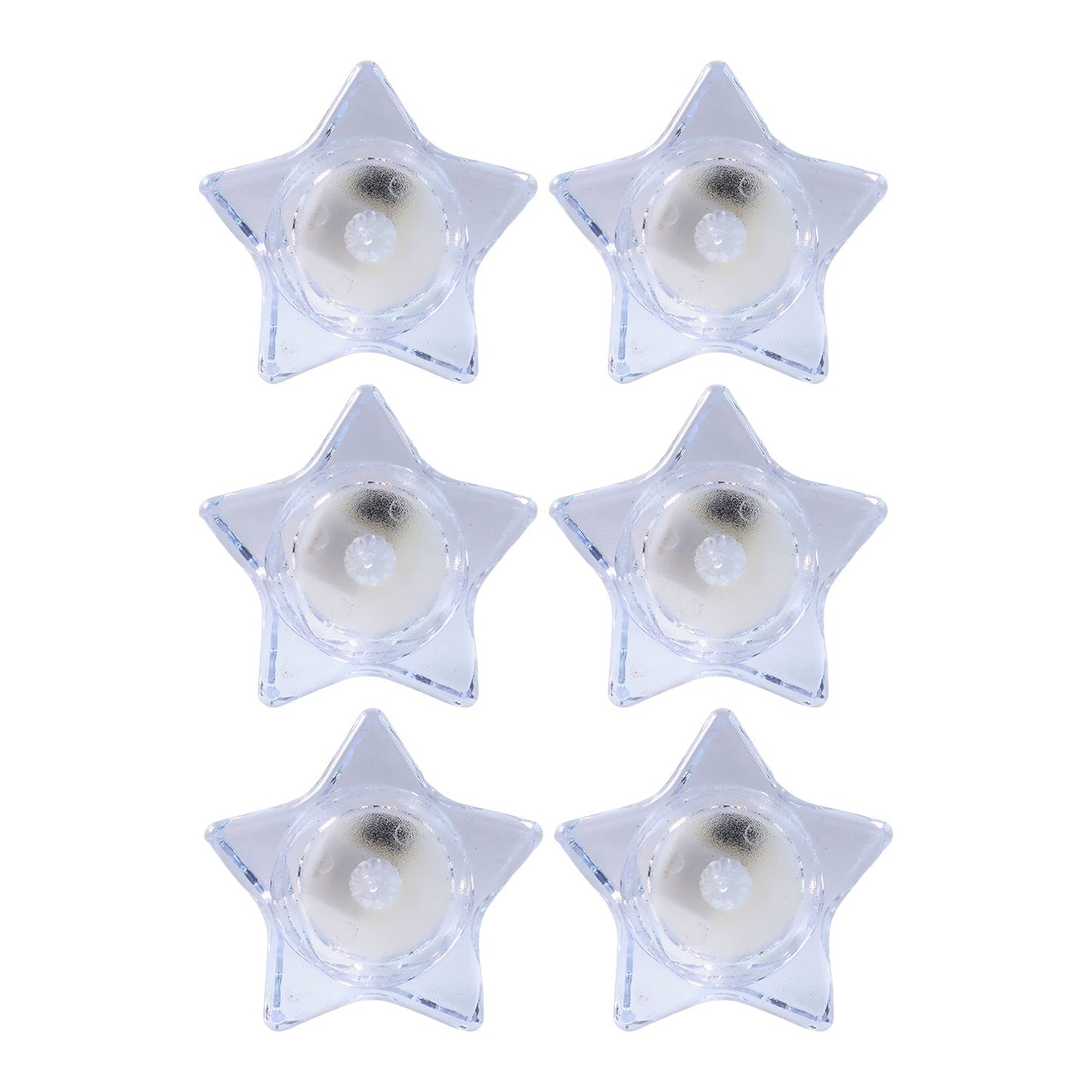 Flameless Star-Shaped LED Candles (6 Pc / Set)
