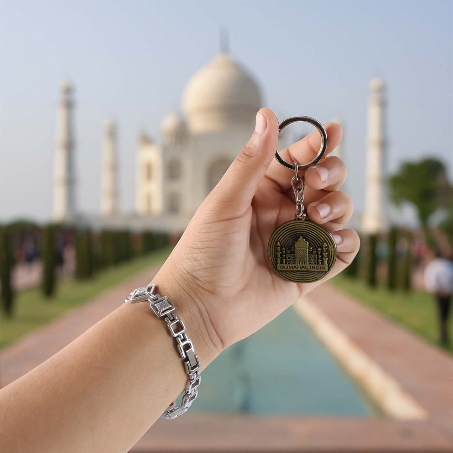 Premium Taj Mahal India Souvenir Keychain (1 Pc)