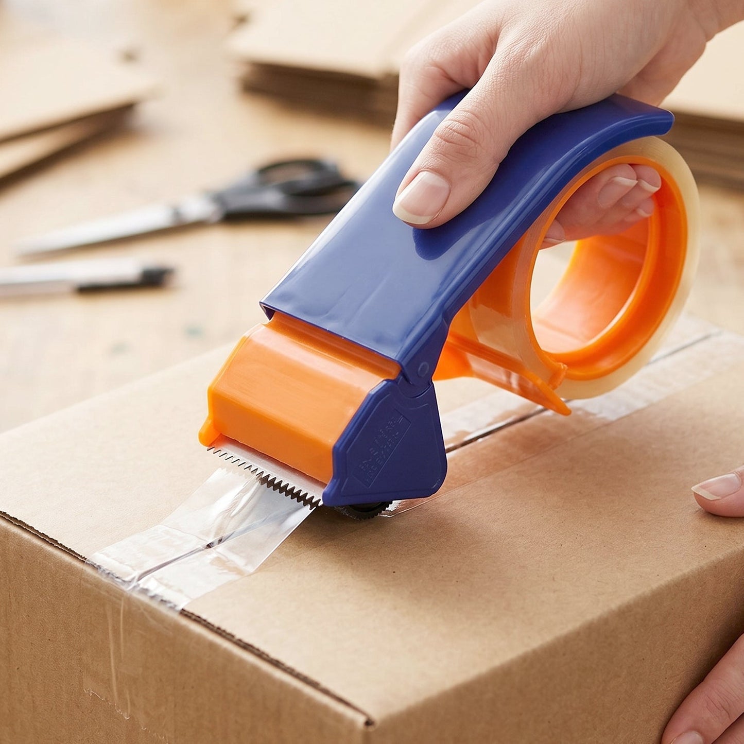 Heavy Duty 50MM Tape Cutter - Sharp Blade Packaging Tool