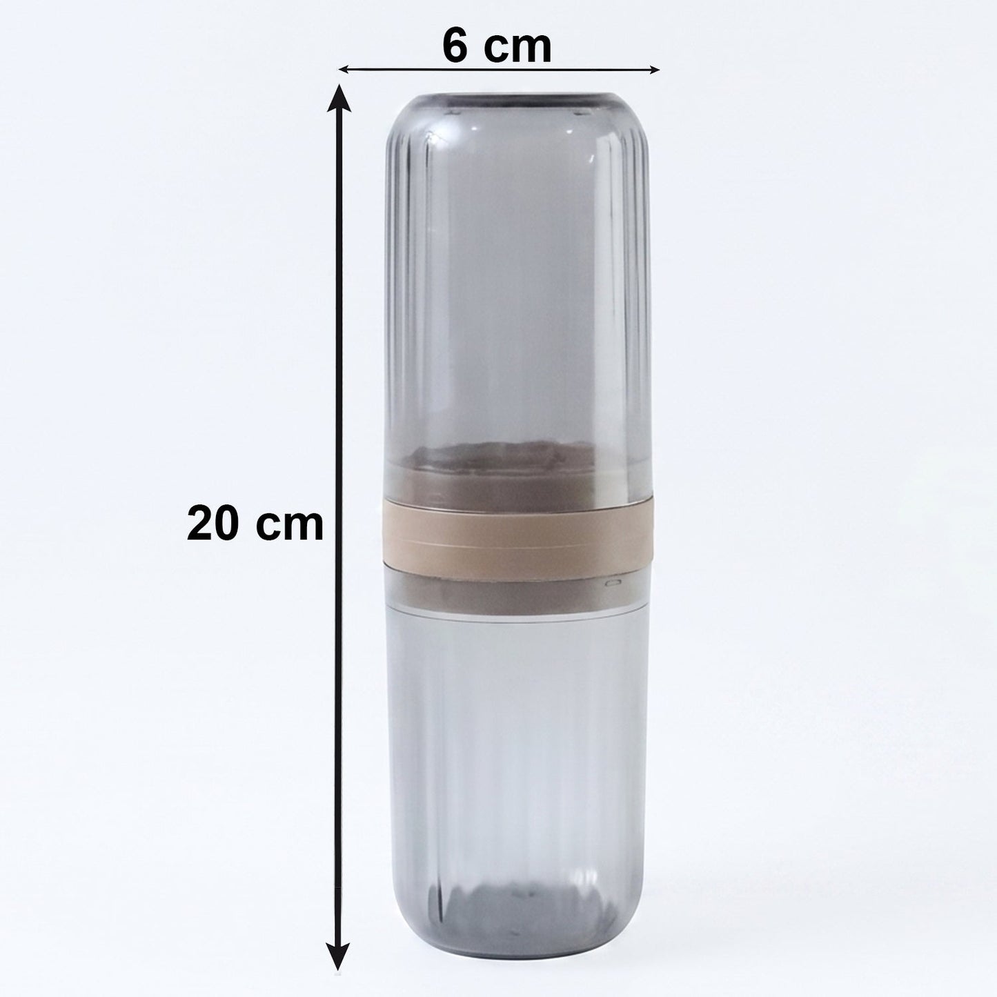 Travel Plastic Toothbrush Holder with Foldable Glass Design