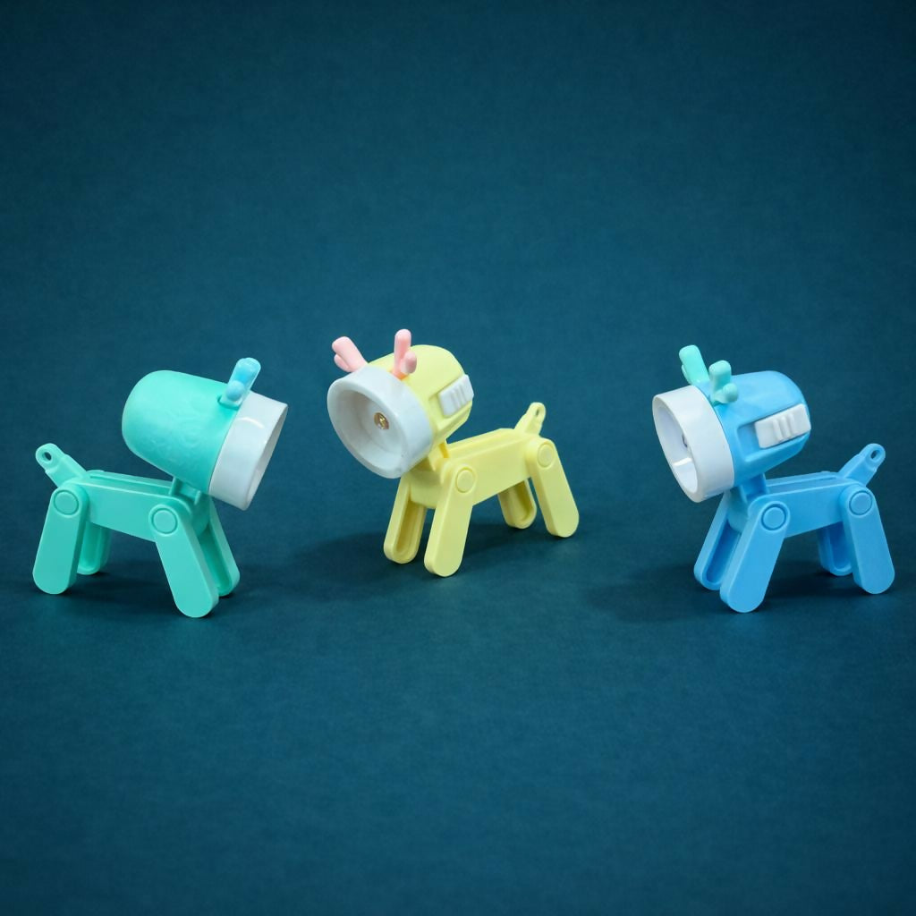 Cute Dog LED Mini Flashlight Toy for Kids Portable Torch Light(Color may vary)