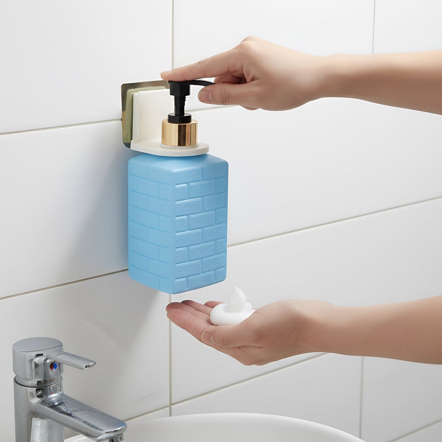 Wall-Mounted Liquid Soap Dispenser (1 Set)
