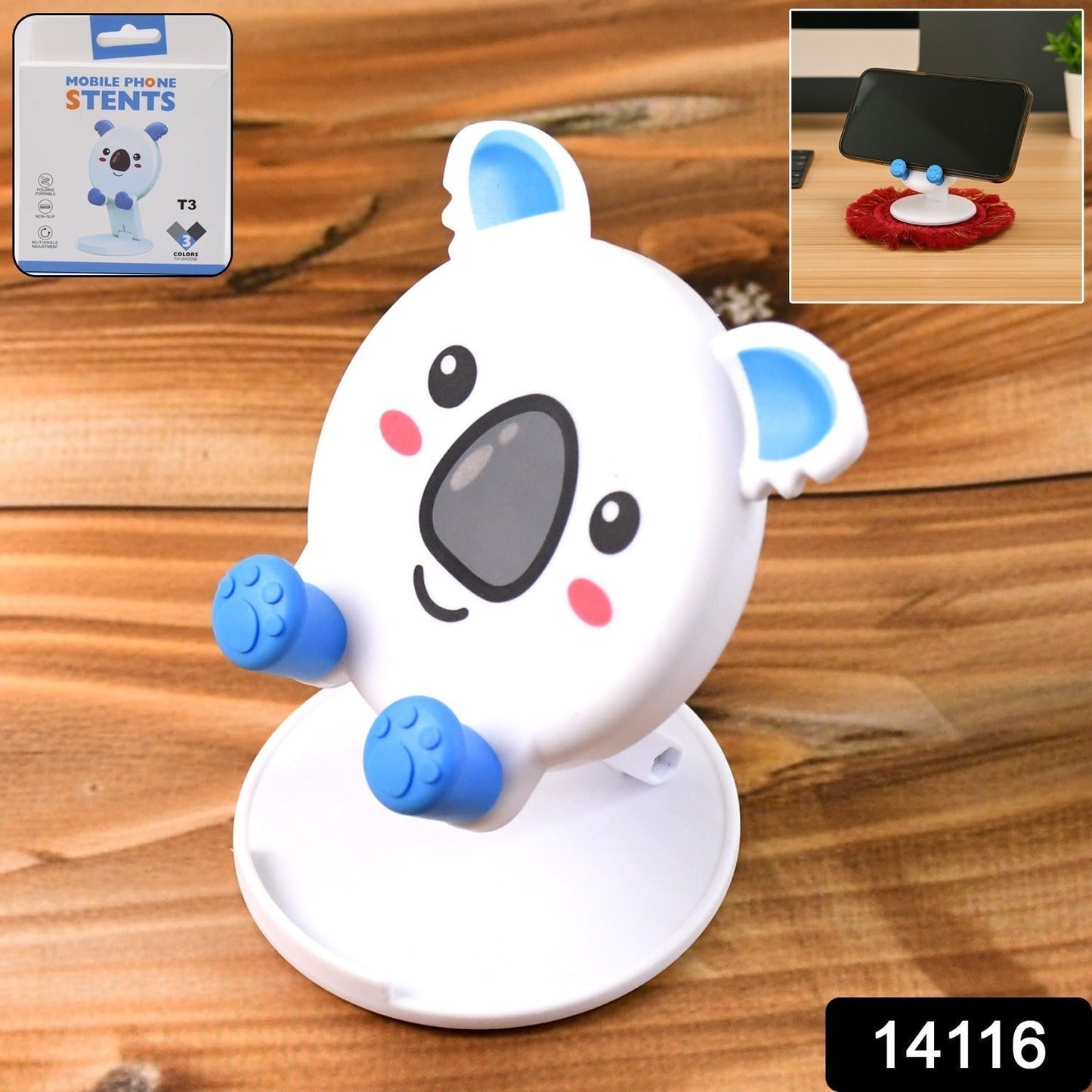 Cute Koala-Shaped Mobile Phone Holder (1 Pc)
