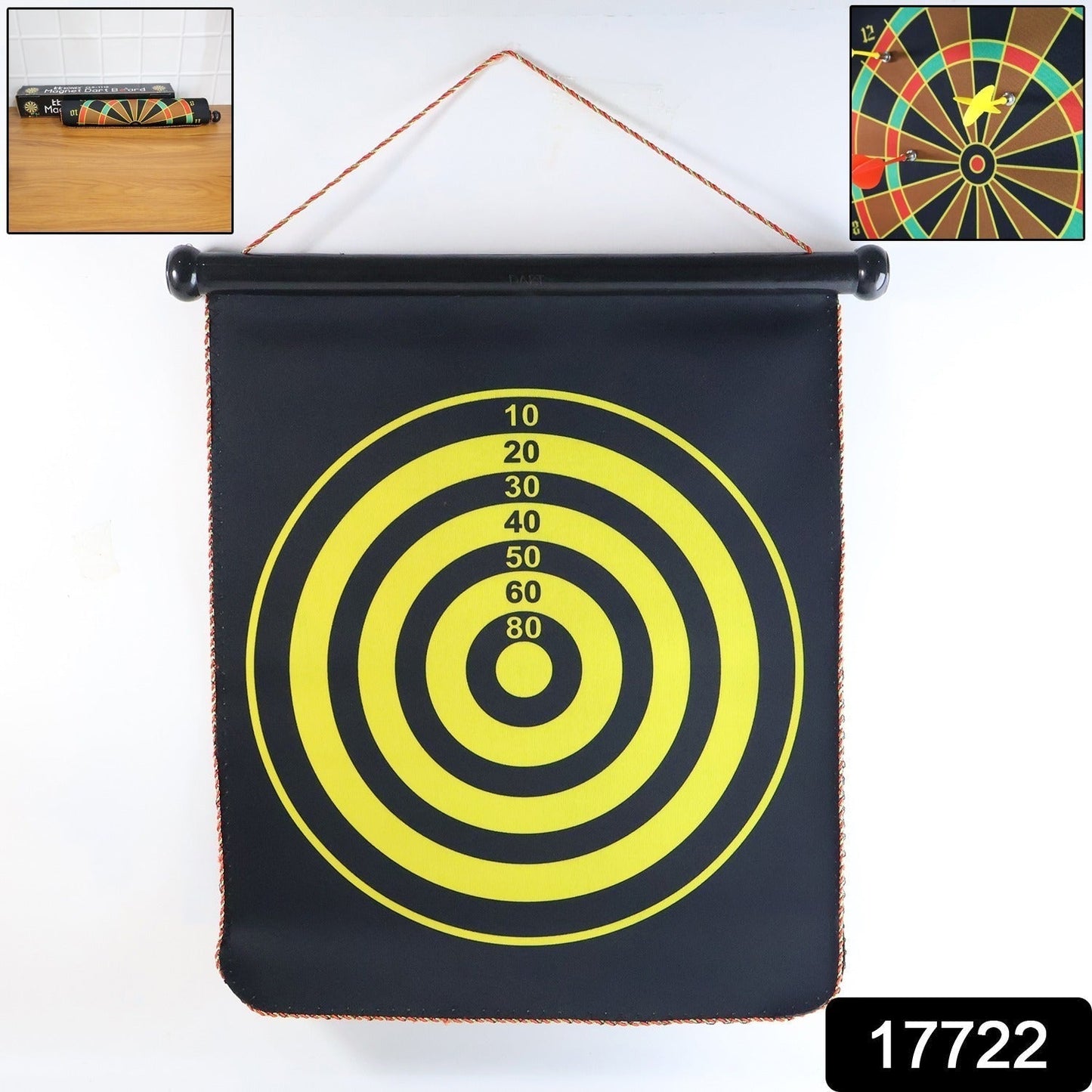 Roll-Up Double-Sided Dartboard Game (1 Set)
