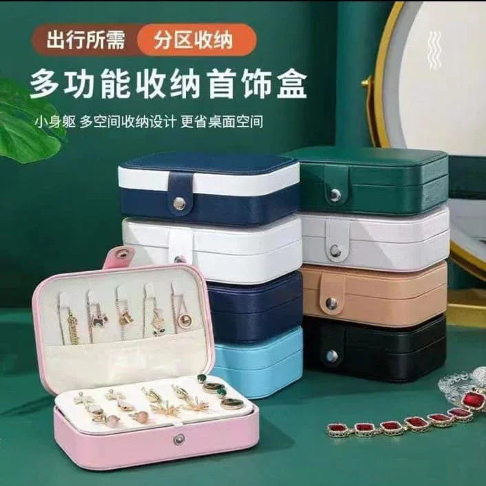 Multi-Compartment Jewelry Storage Box | Ring, Necklace & Earring Organizer Case
