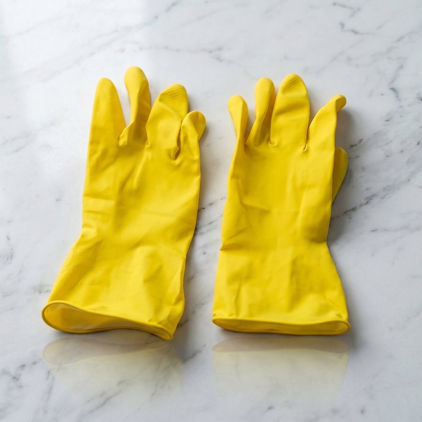 Large Victor Yellow Cleaning Rubber Gloves Reusable Kitchen Dishwash (1 Pair)