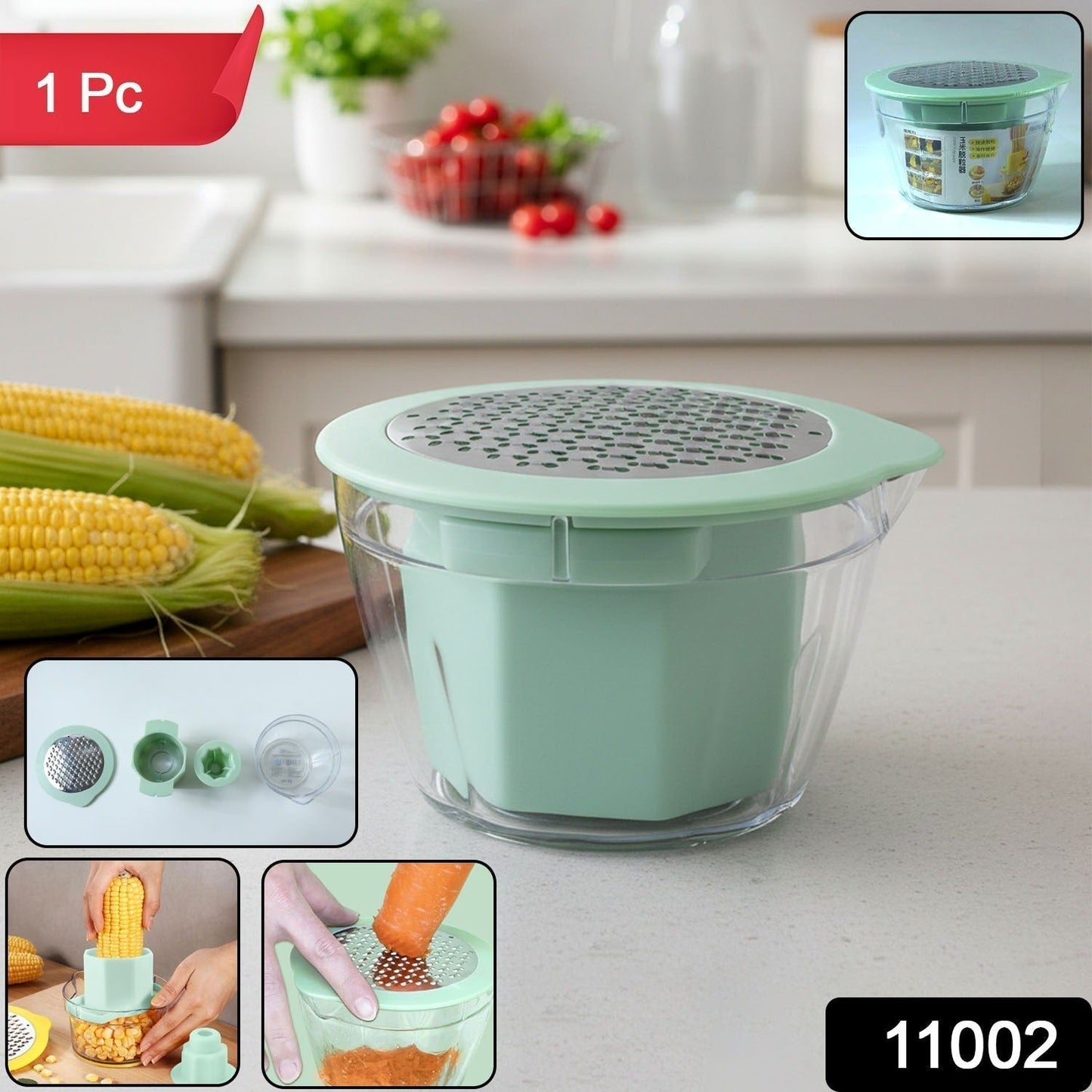 Multipurpose Manual Vegetable Grater and Corn Kernel Stripper (1 Pc)